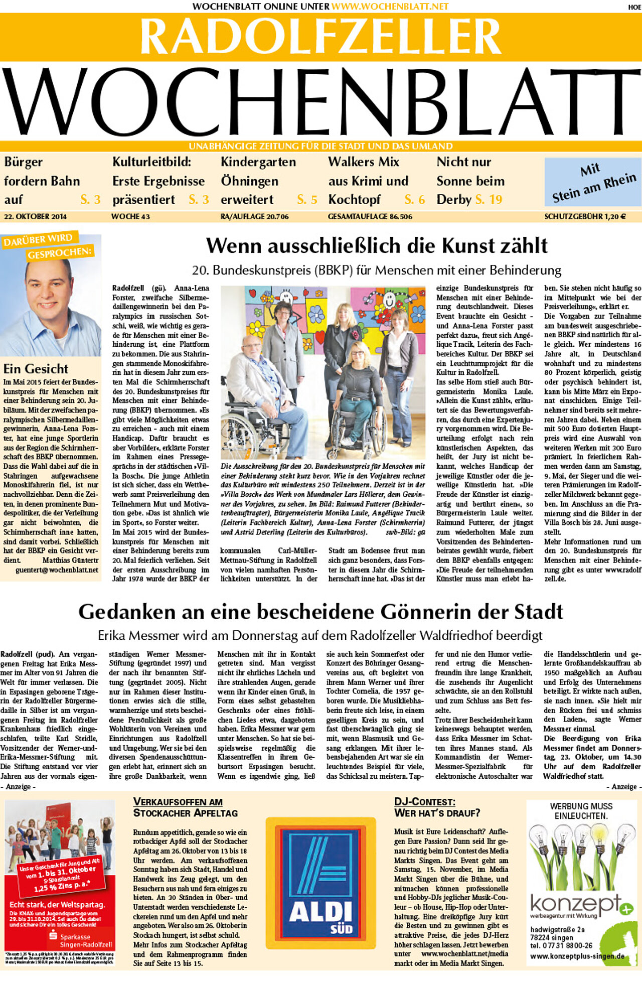 Ausgabe 43 vom 22. Oktober 2014