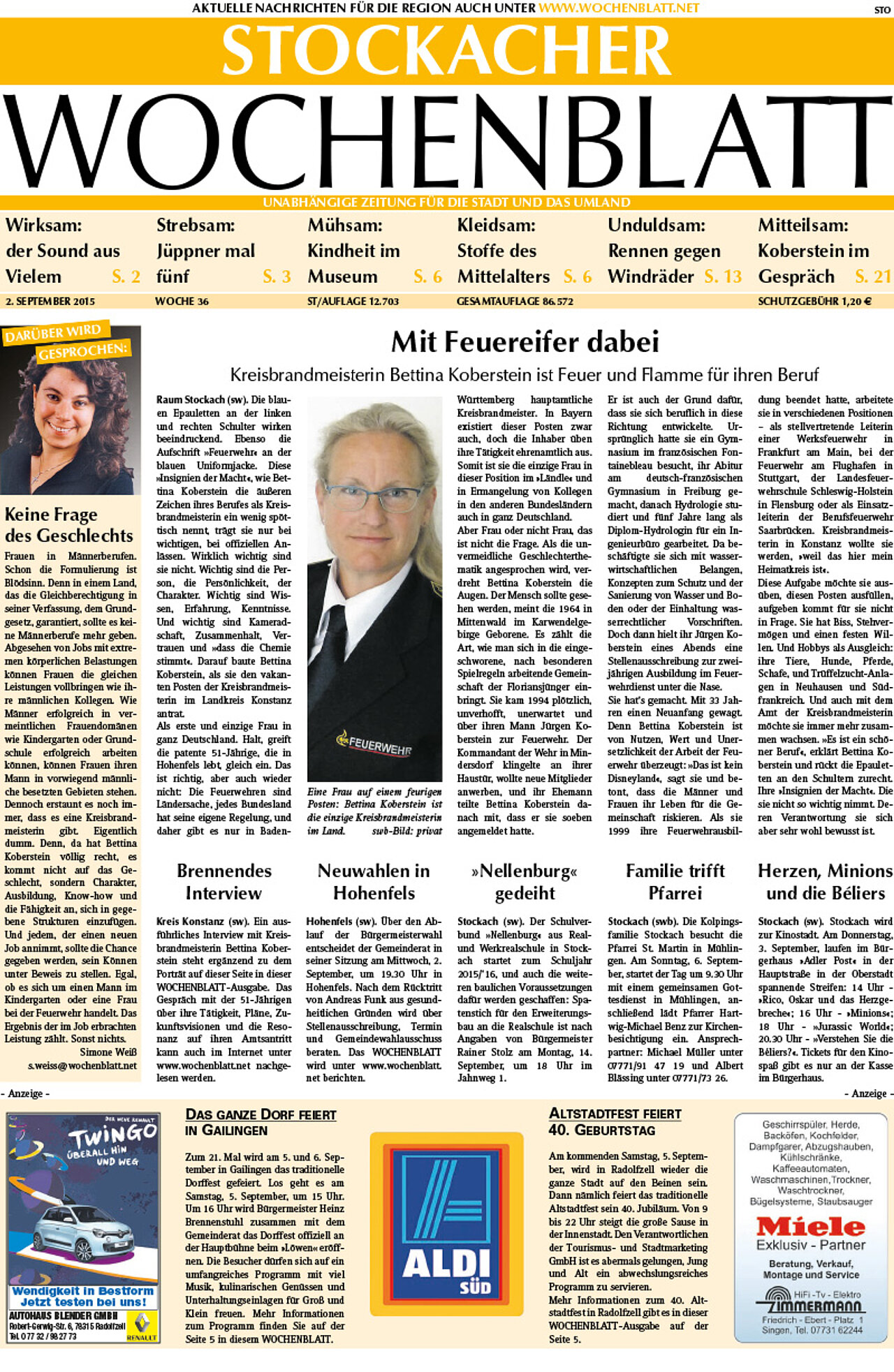 Ausgabe 36 vom 02. September 2015