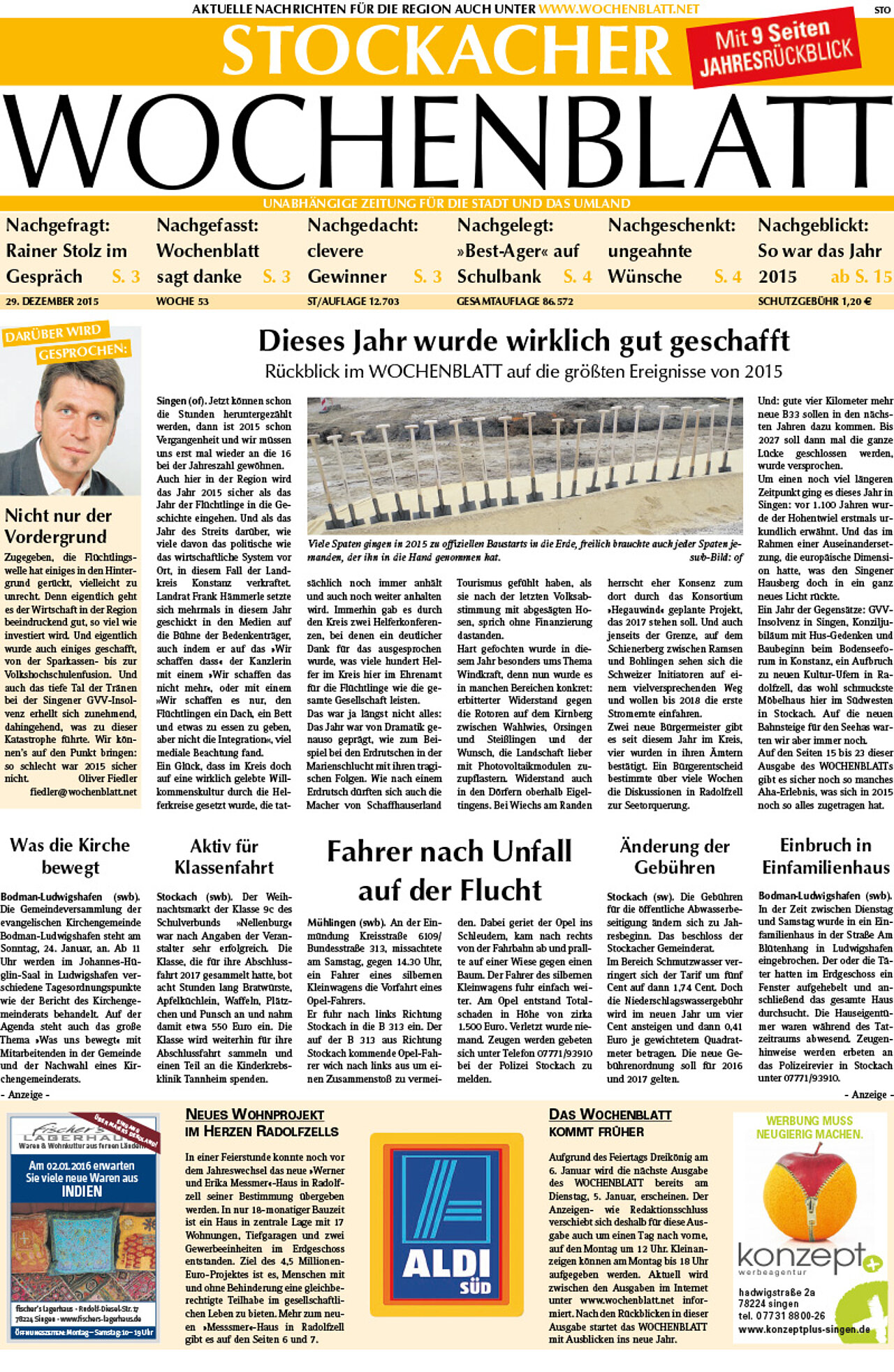 Ausgabe 53 vom 29. Dezember 2015
