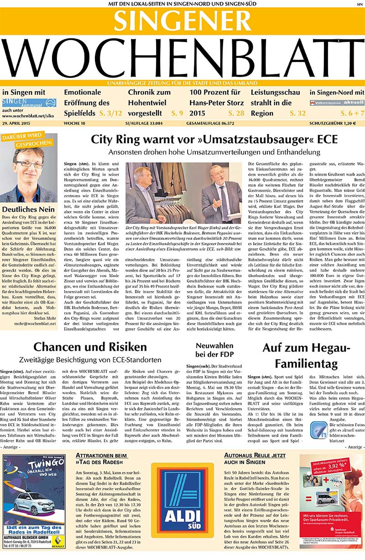 Ausgabe 18 vom 29. April 2015