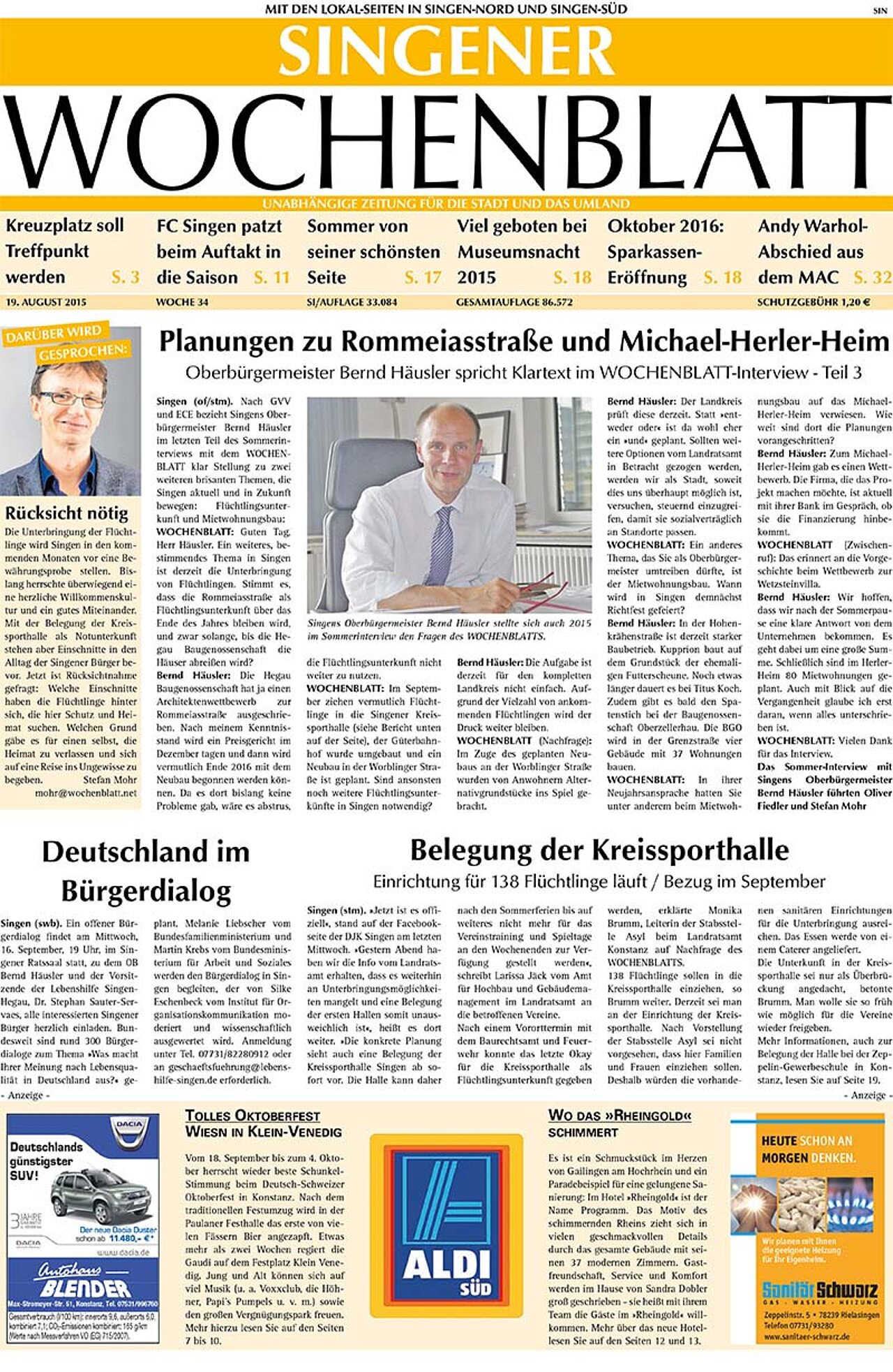 Ausgabe 34 vom 19. August 2015