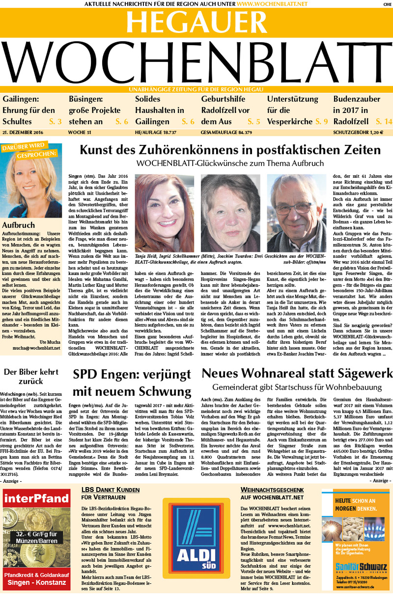 Ausgabe 51 vom 21. Dezember 2016