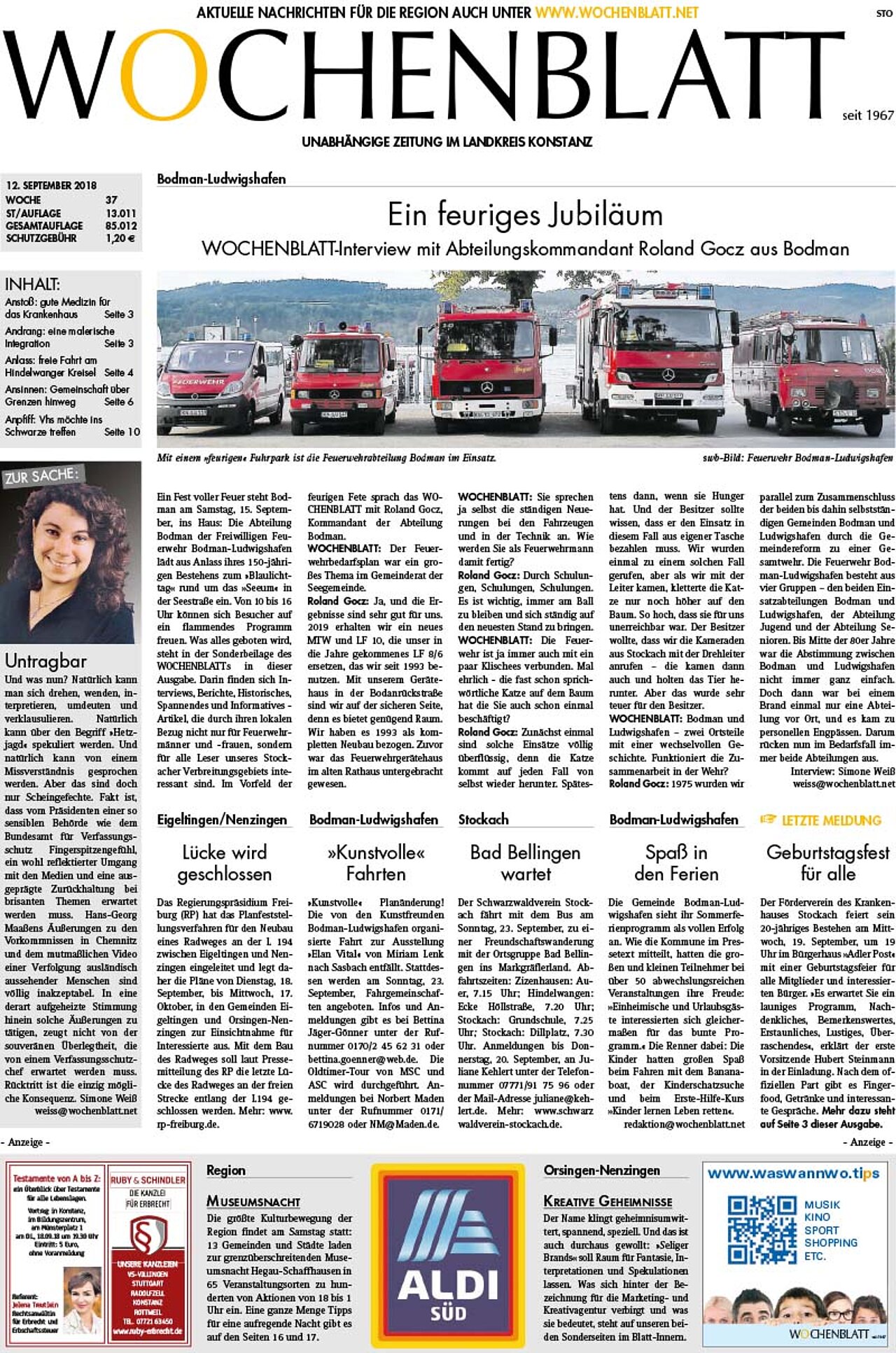 Ausgabe 37 vom 12. September 2018