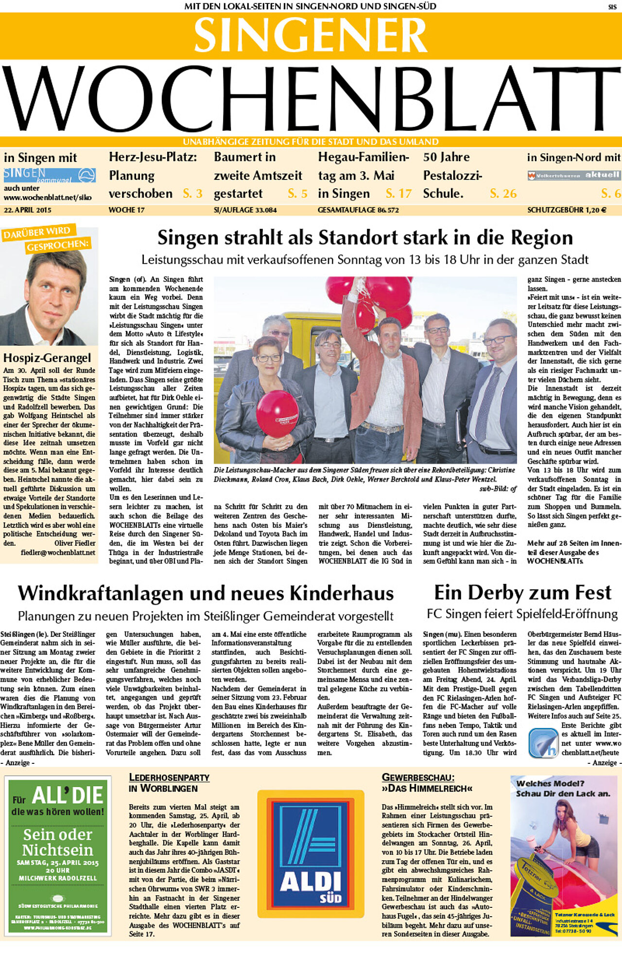 Ausgabe 17 vom 22. April 2015