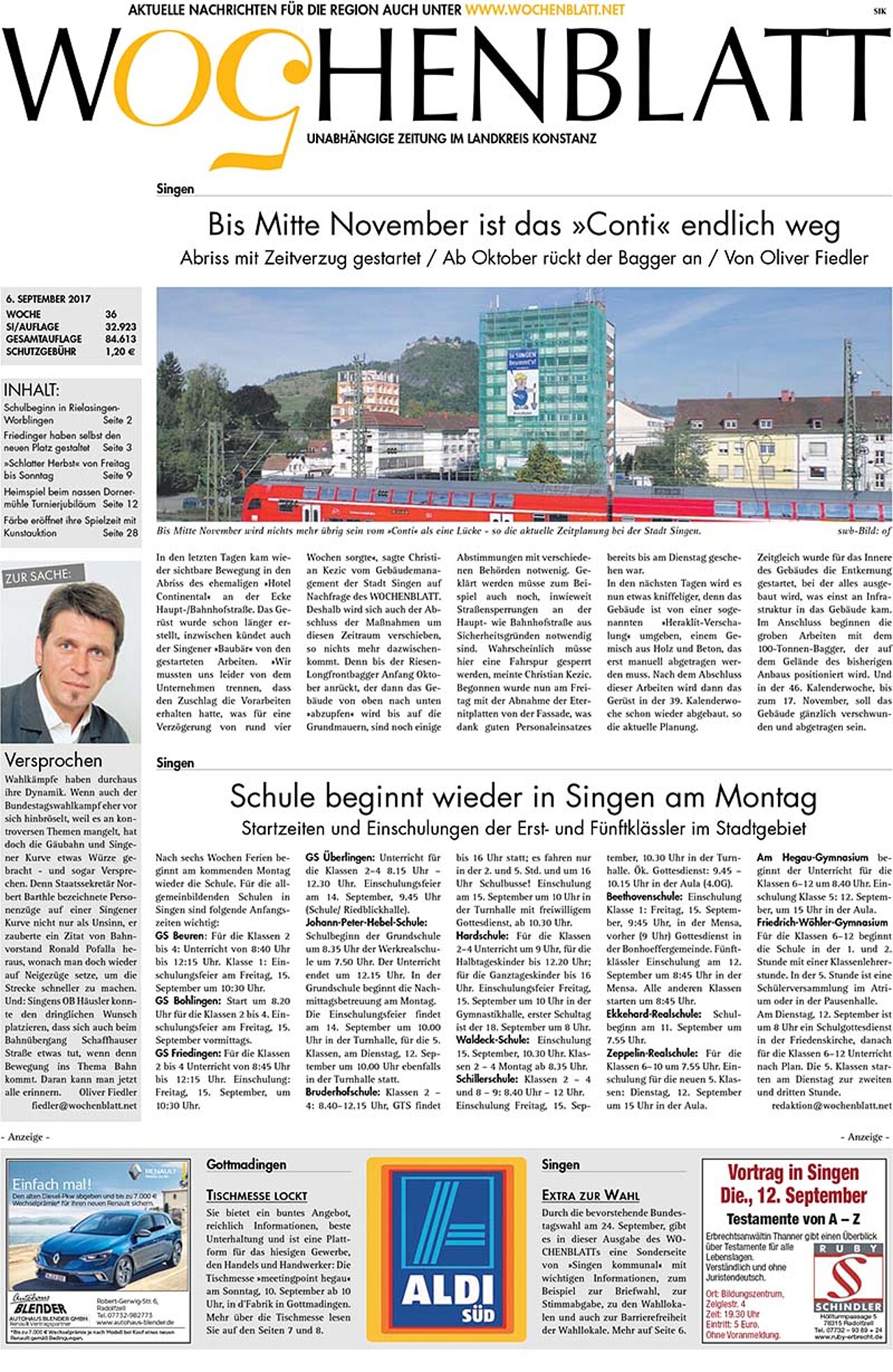 Ausgabe 36 vom 06. September 2017