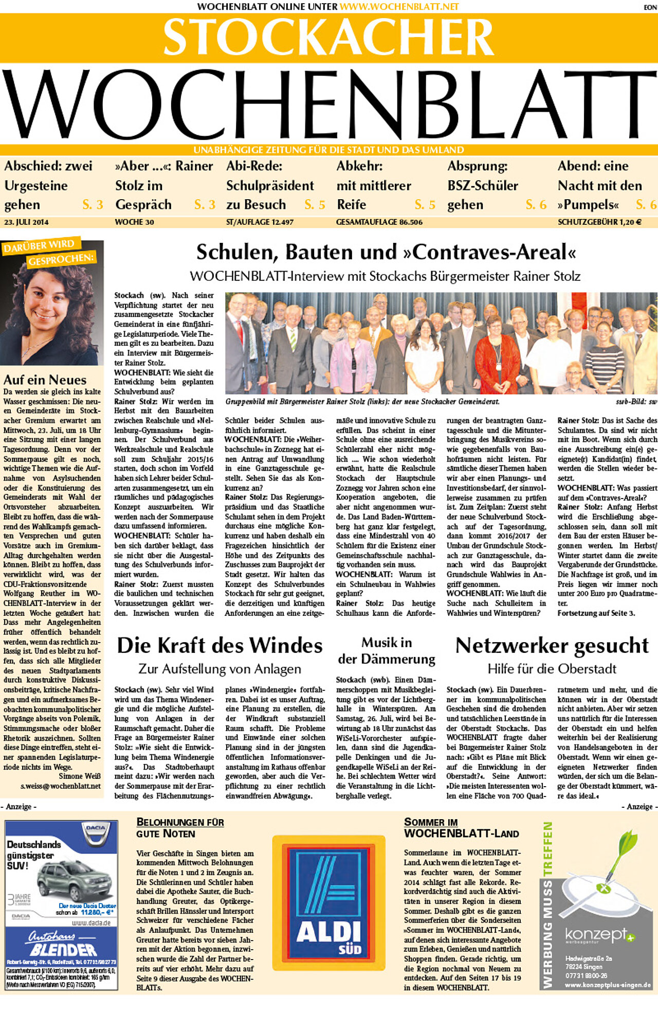 Ausgabe 30 vom 23. Juli 2014
