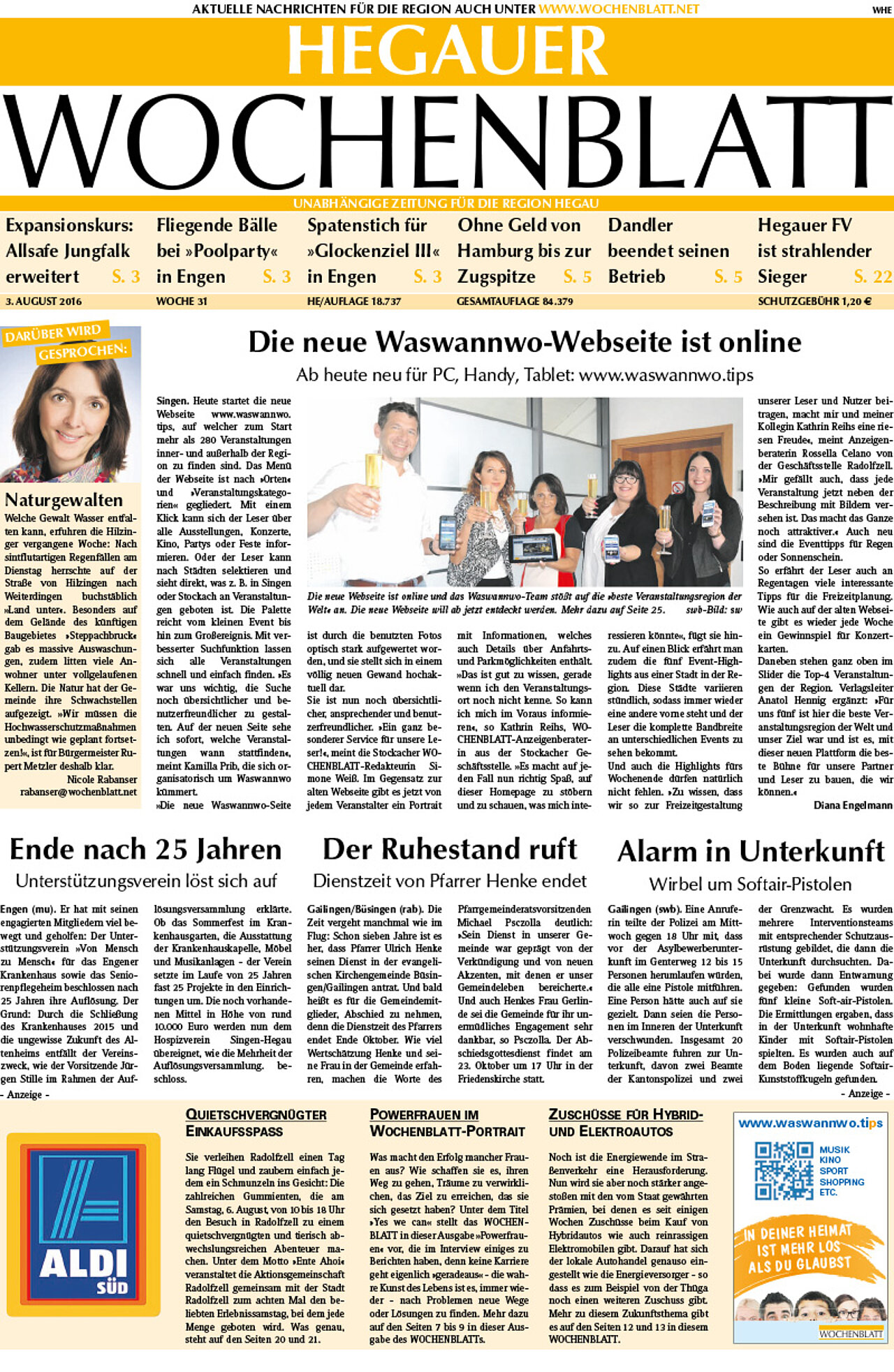 Ausgabe 31 vom 03. August 2016