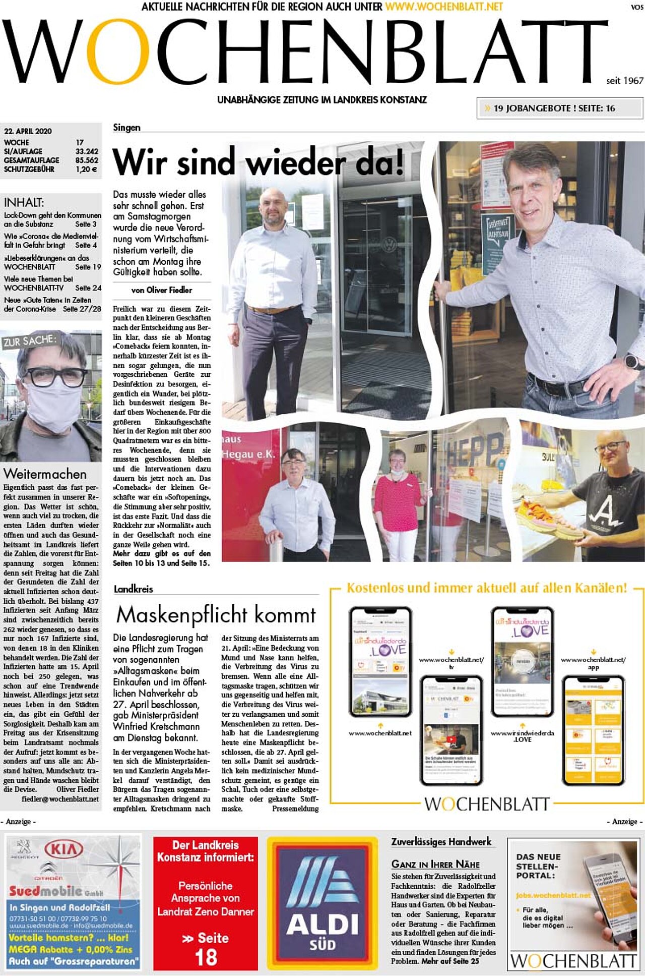 Ausgabe 17 vom 22. April 2020