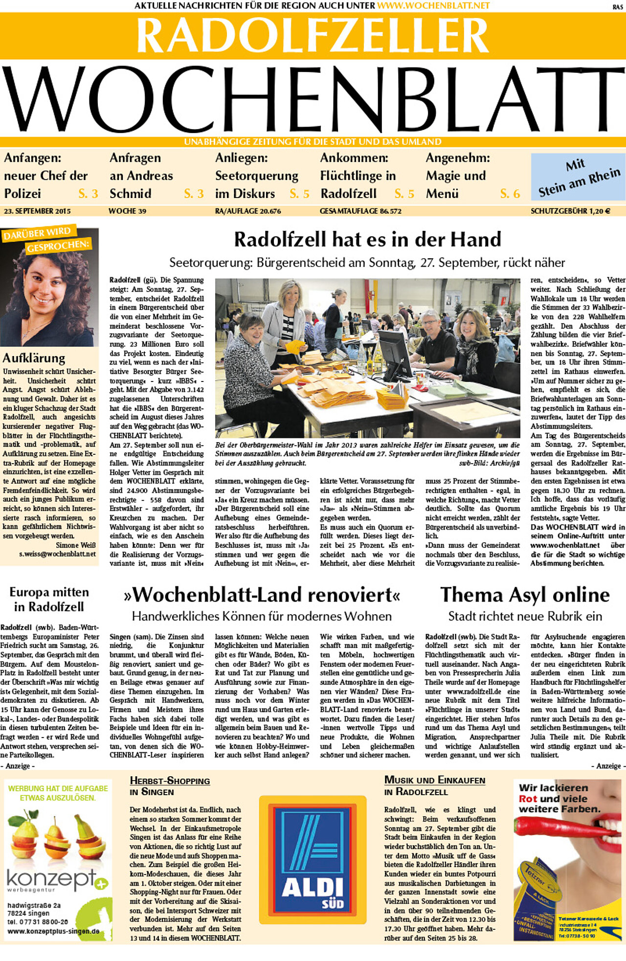 Ausgabe 39 vom 23. September 2015