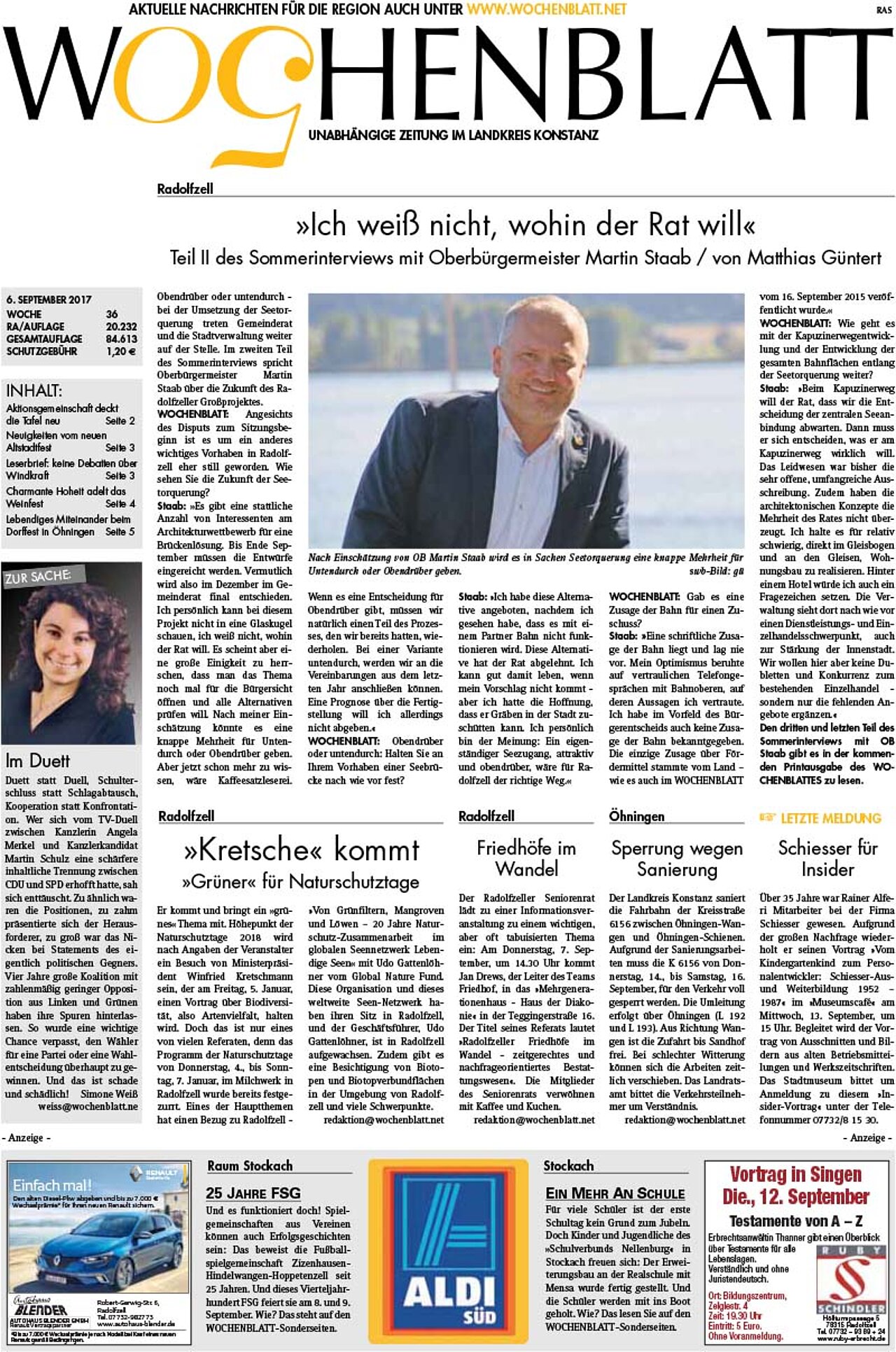 Ausgabe 36 vom 06. September 2017