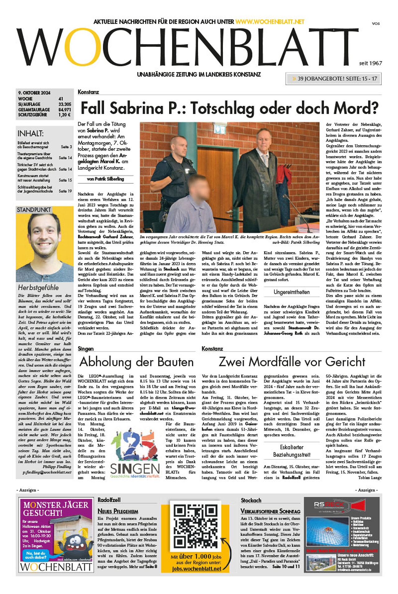 Ausgabe 41 vom 9. Oktober 2024