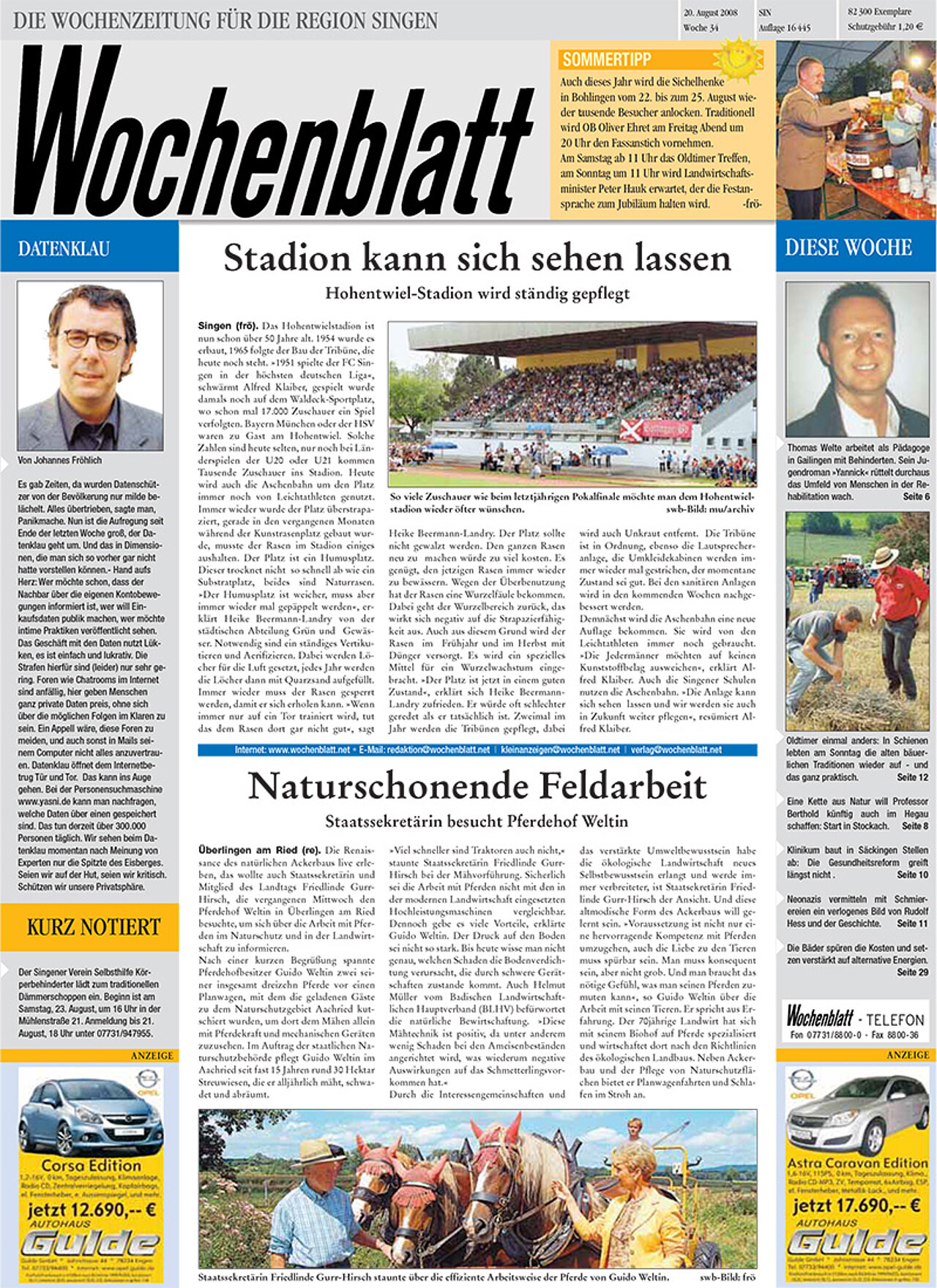 Ausgabe 34 vom 20. August 2008