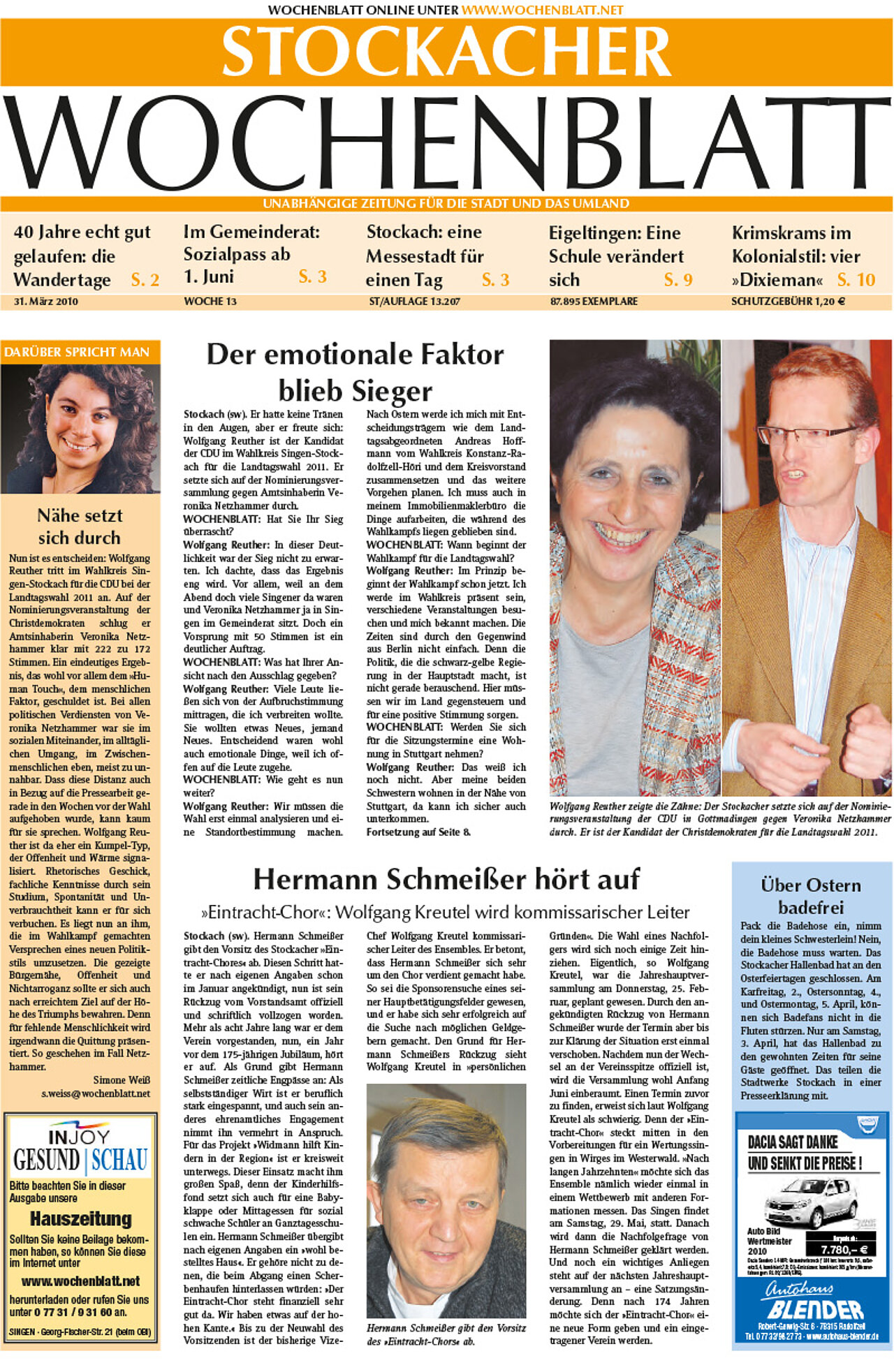 Ausgabe 13 vom 31. März 2010