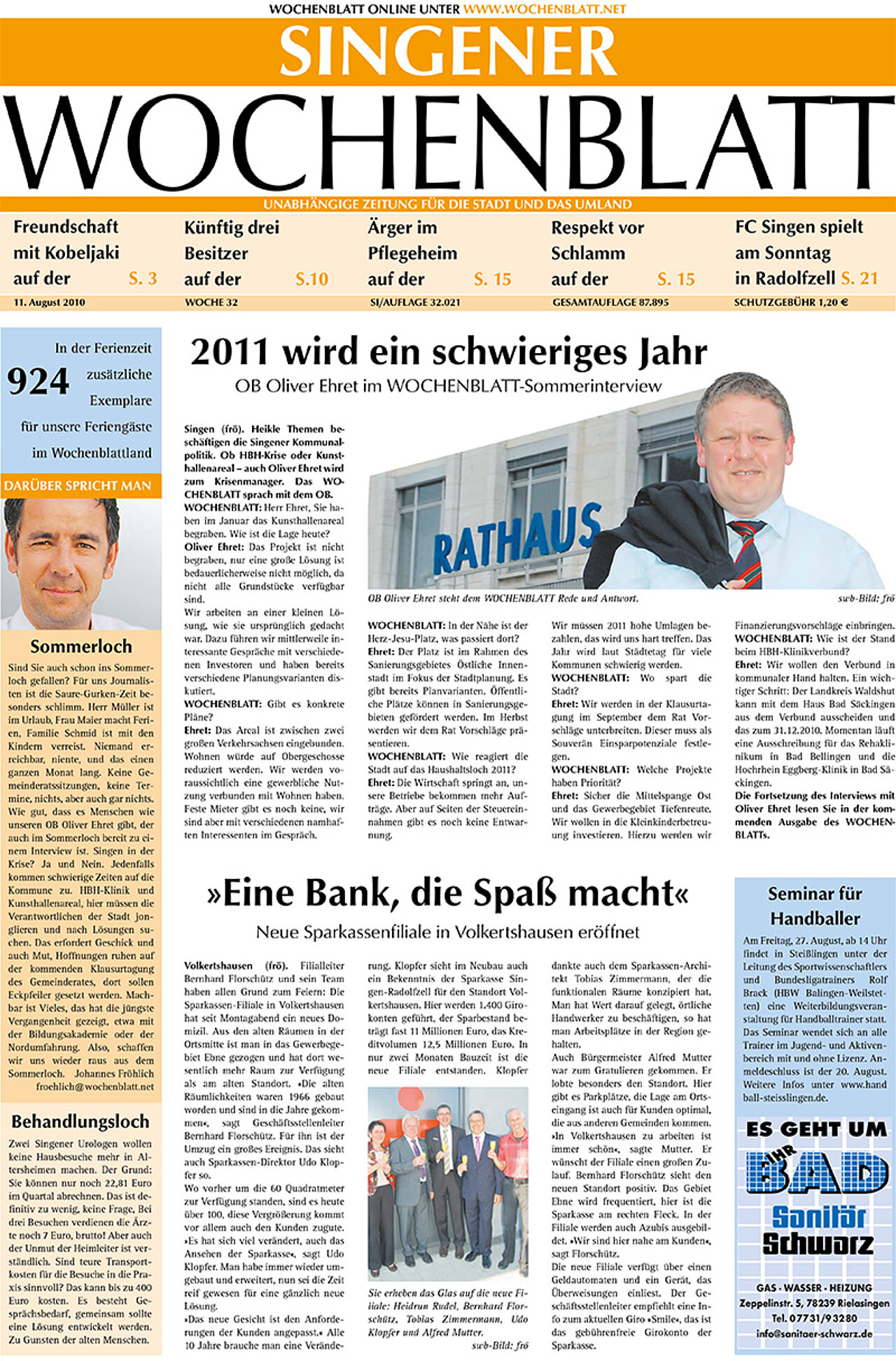 Ausgabe 32 vom 11. August 2010