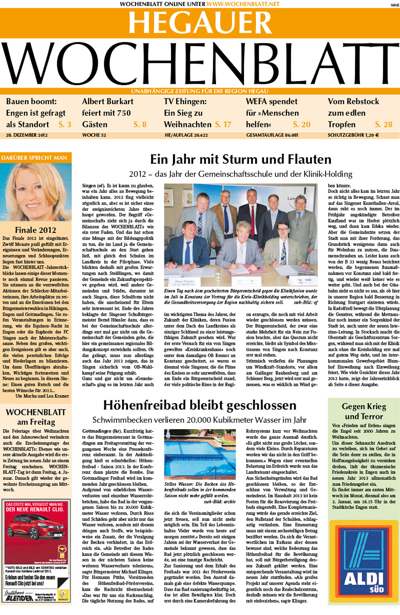 Ausgabe 52 vom 28. Dezember 2012