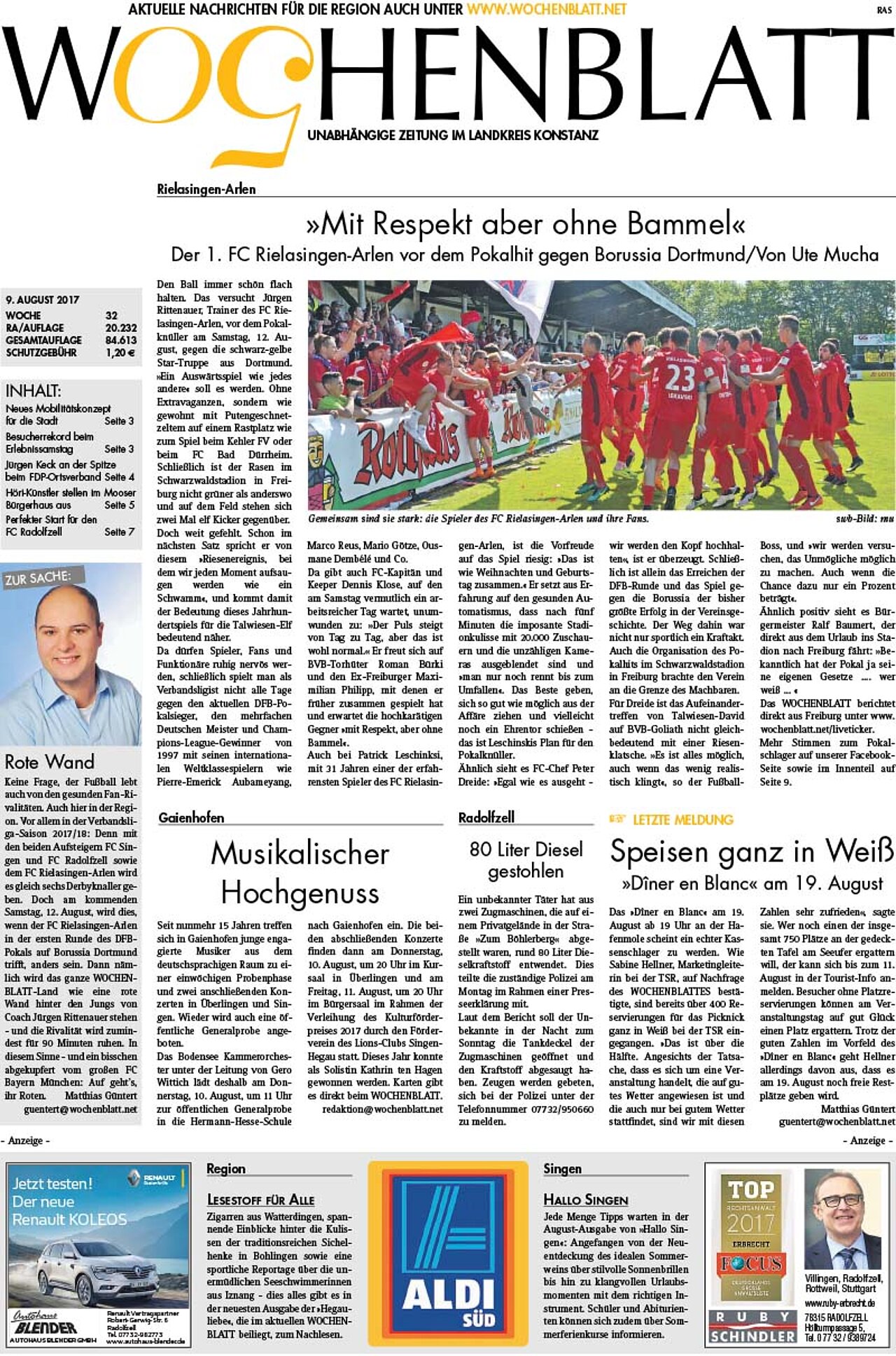Ausgabe 32 vom 09. August 2017