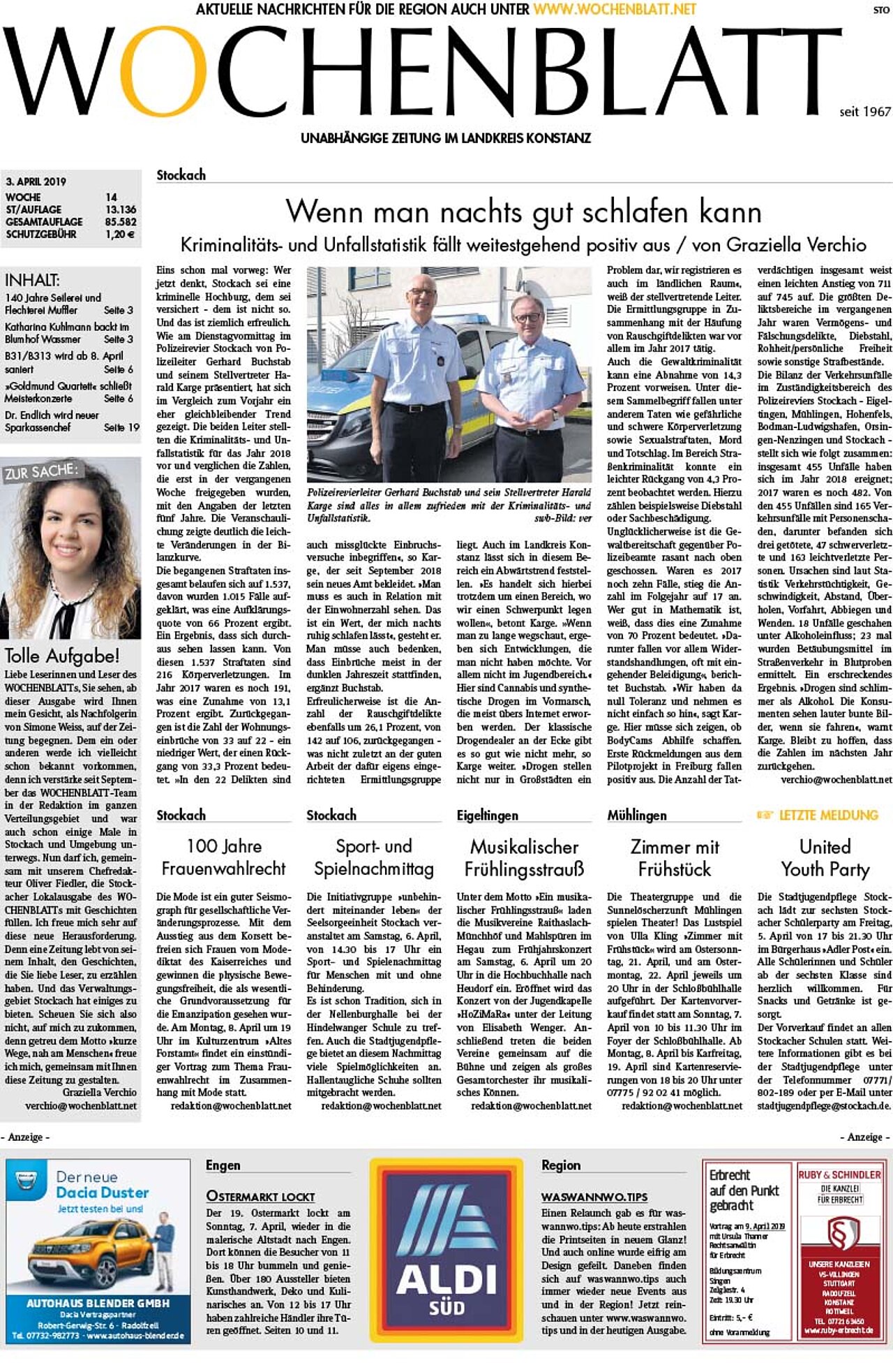Ausgabe 14 vom 03. April 2019