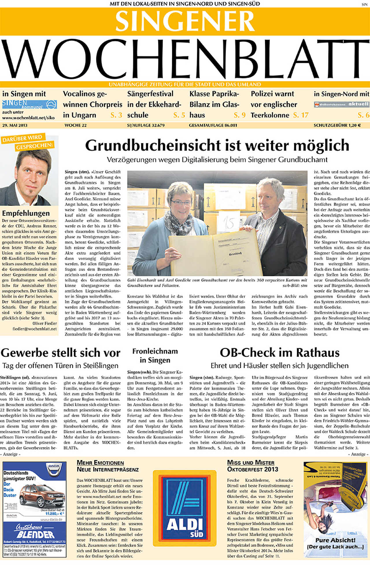 Ausgabe 22 vom 29. Mai 2013