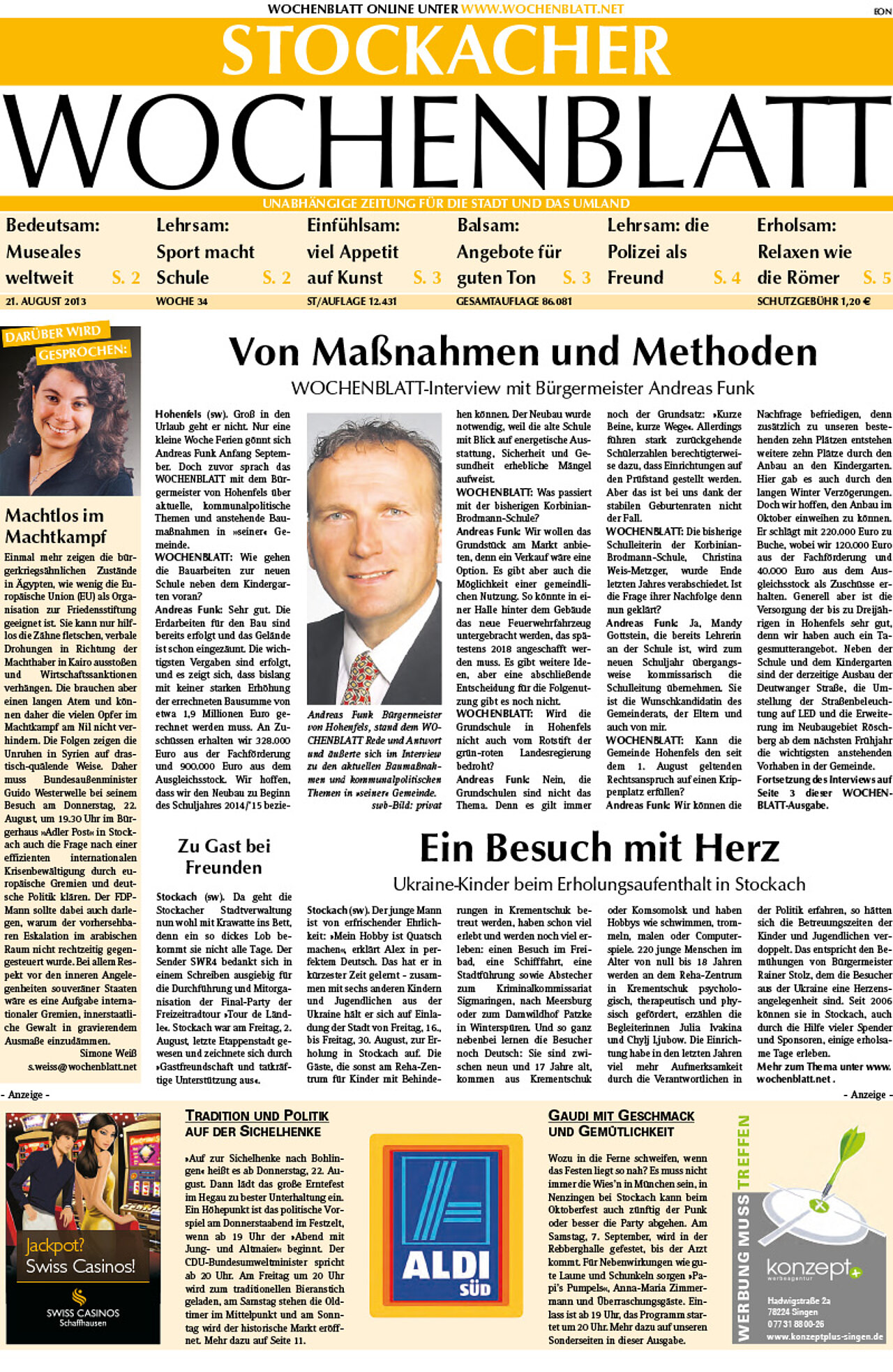 Ausgabe 34 vom 21. August 2013