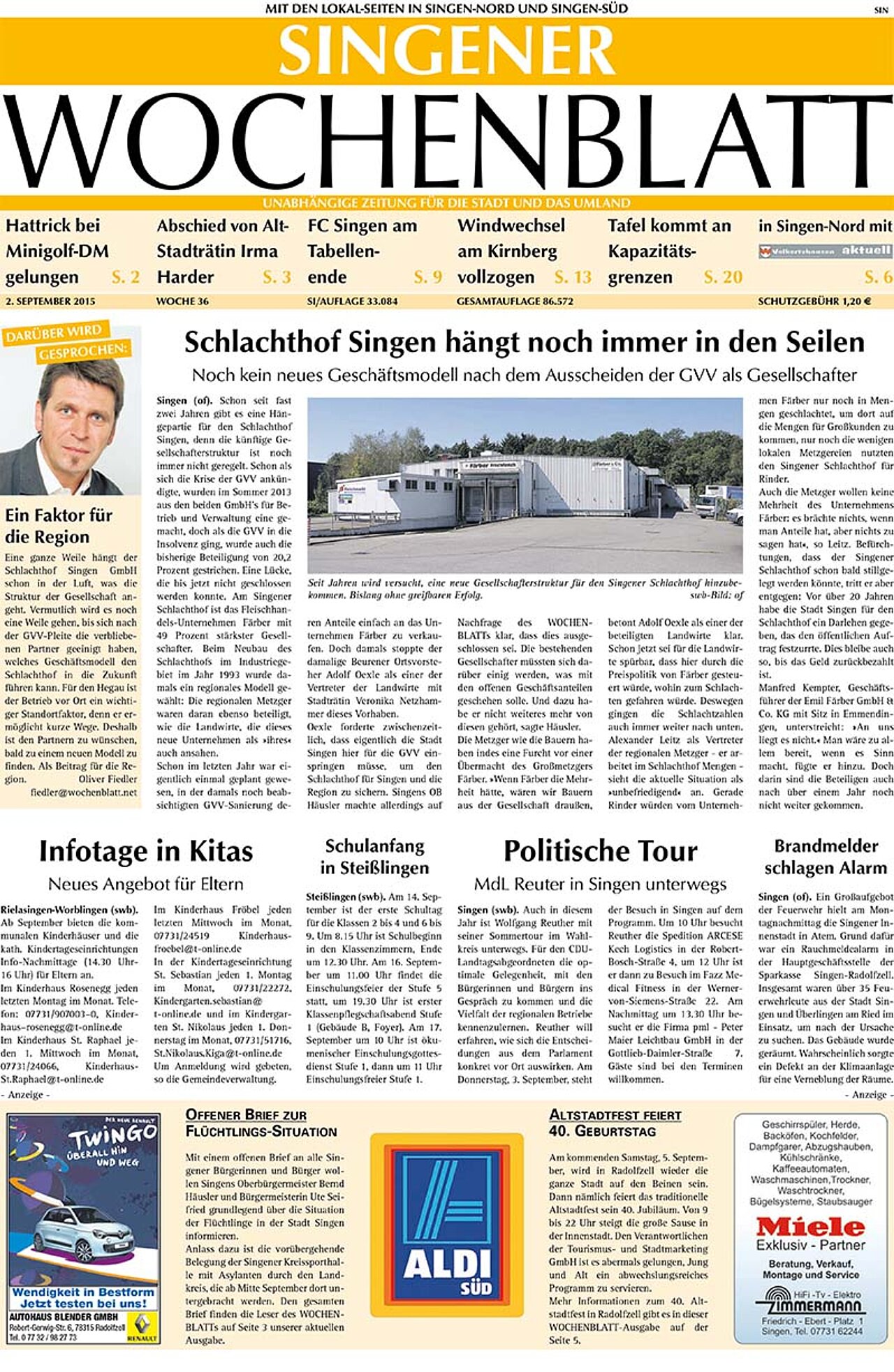 Ausgabe 36 vom 02. September 2015