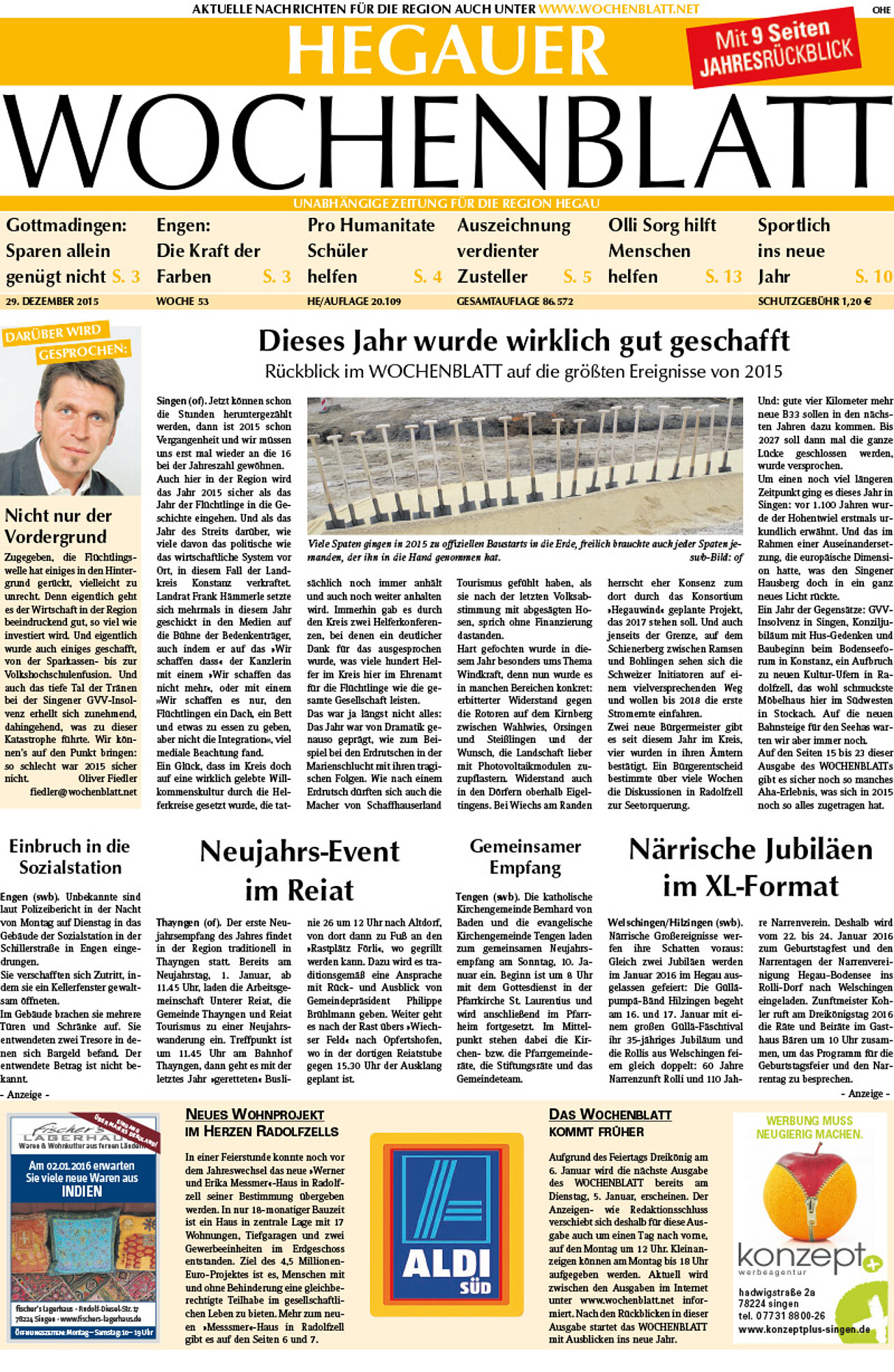 Ausgabe 53 vom 29. Dezember 2015