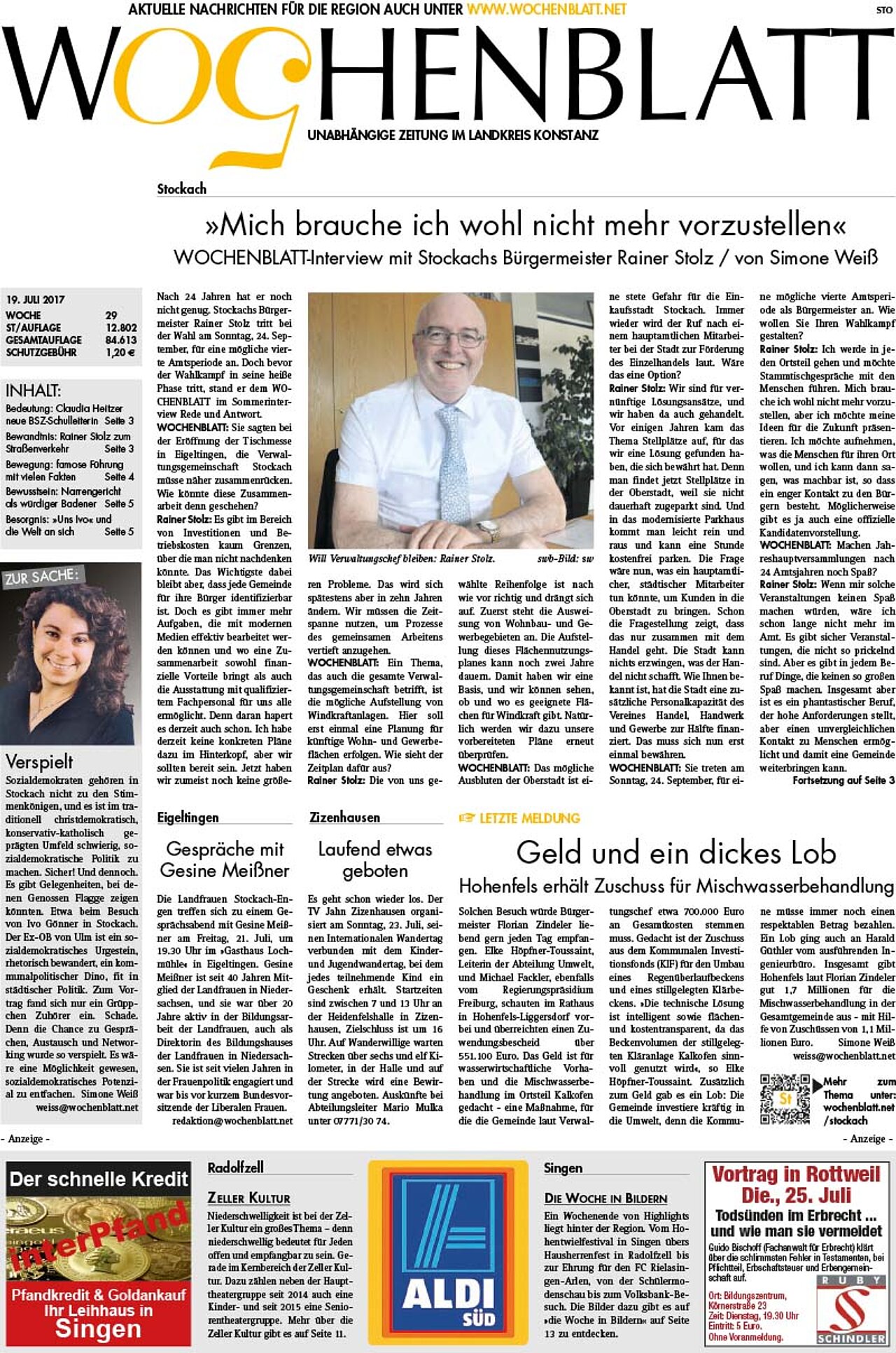 Ausgabe 29 vom 19. Juli 2017