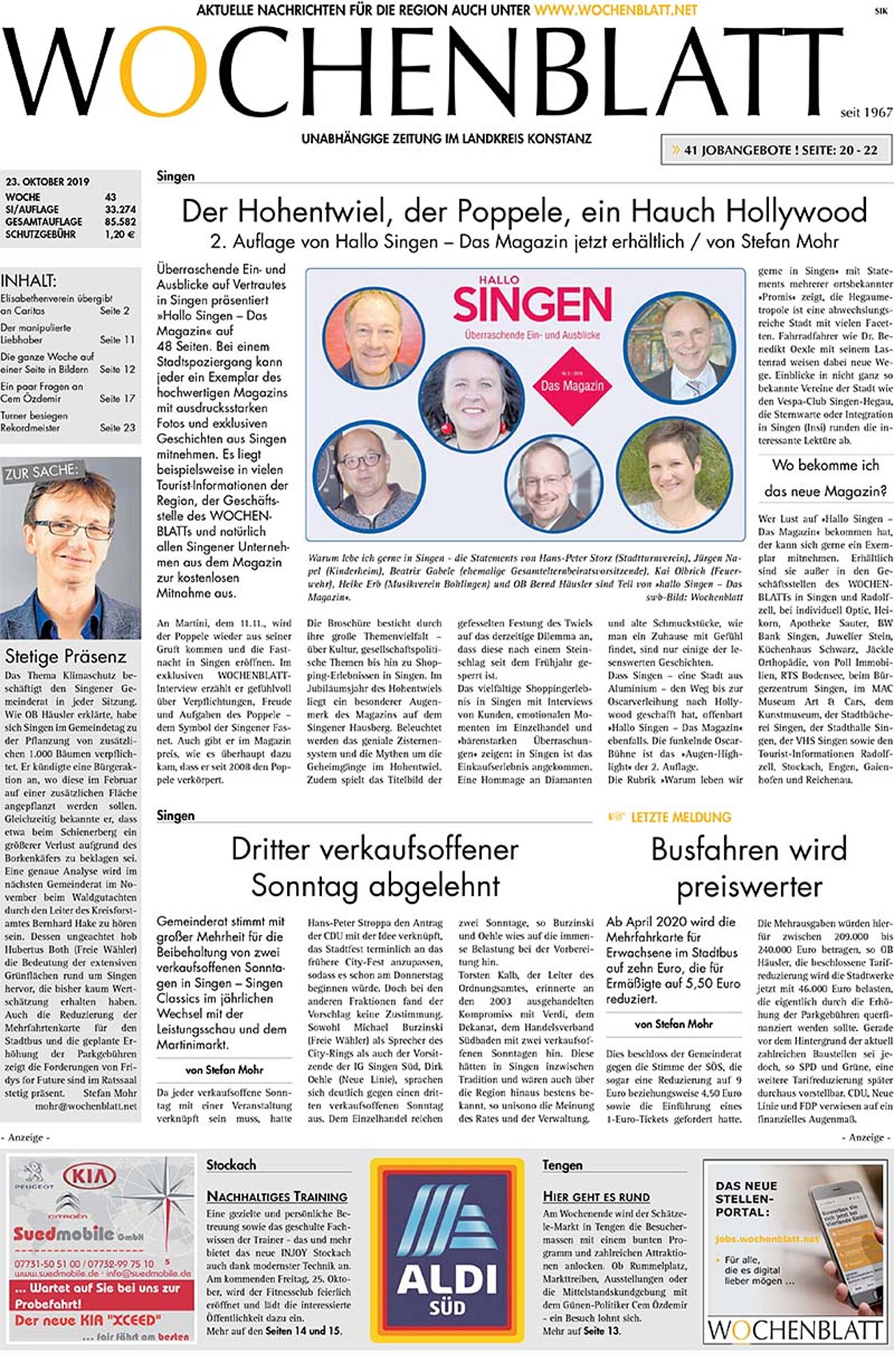 Ausgabe 43 vom 23. Oktober 2019
