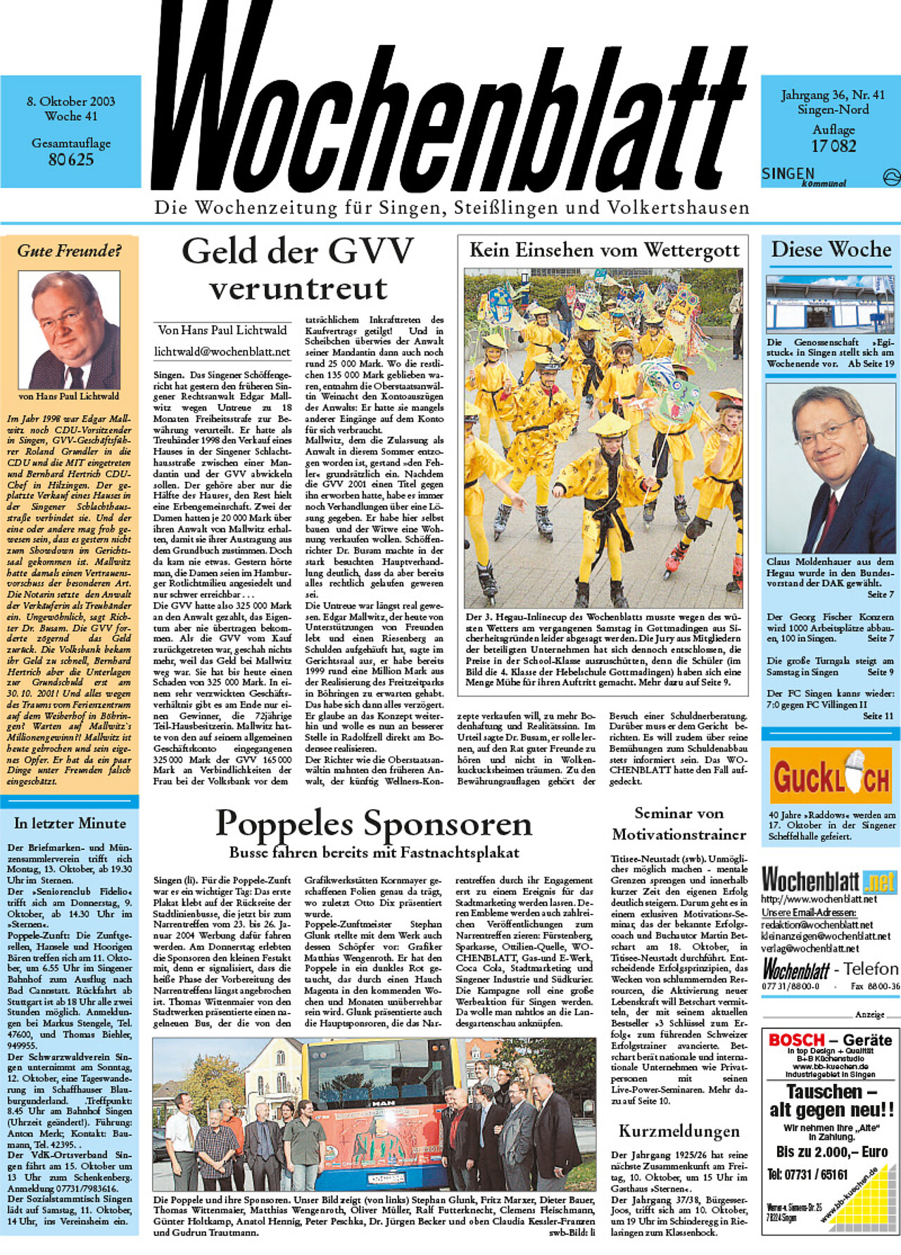 Ausgabe 41 vom 08. Oktober 2003