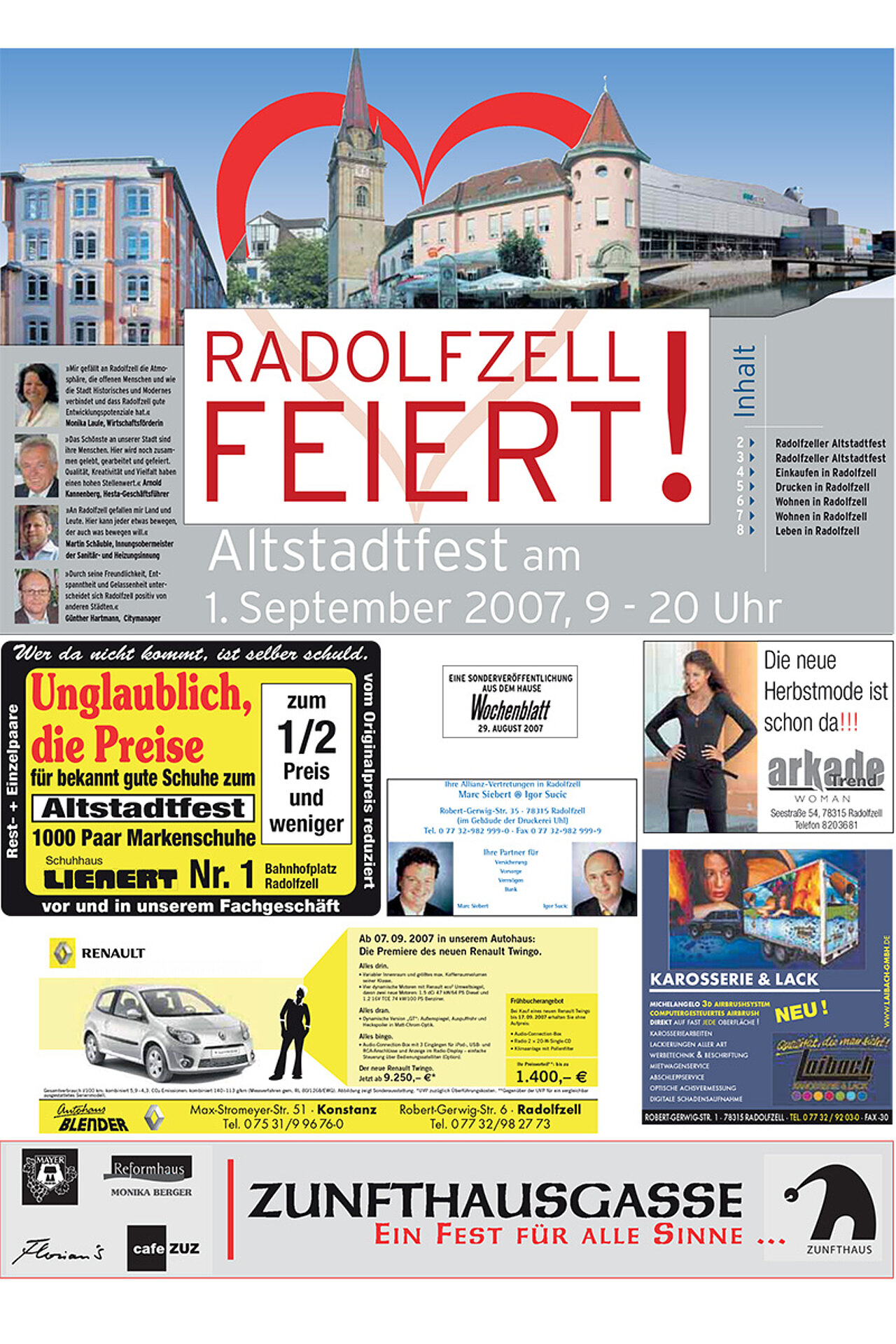 Sonderbeilage vom 29. August
