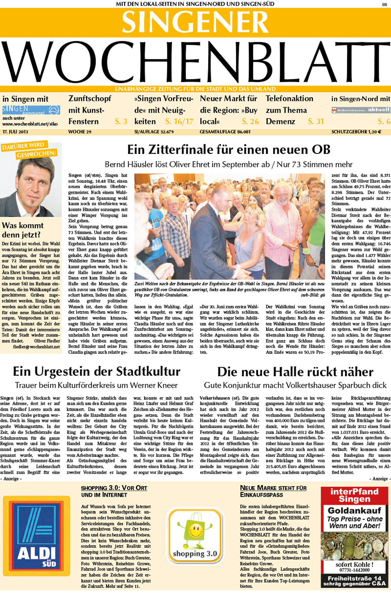 Ausgabe 29 vom 17. Juli 2013