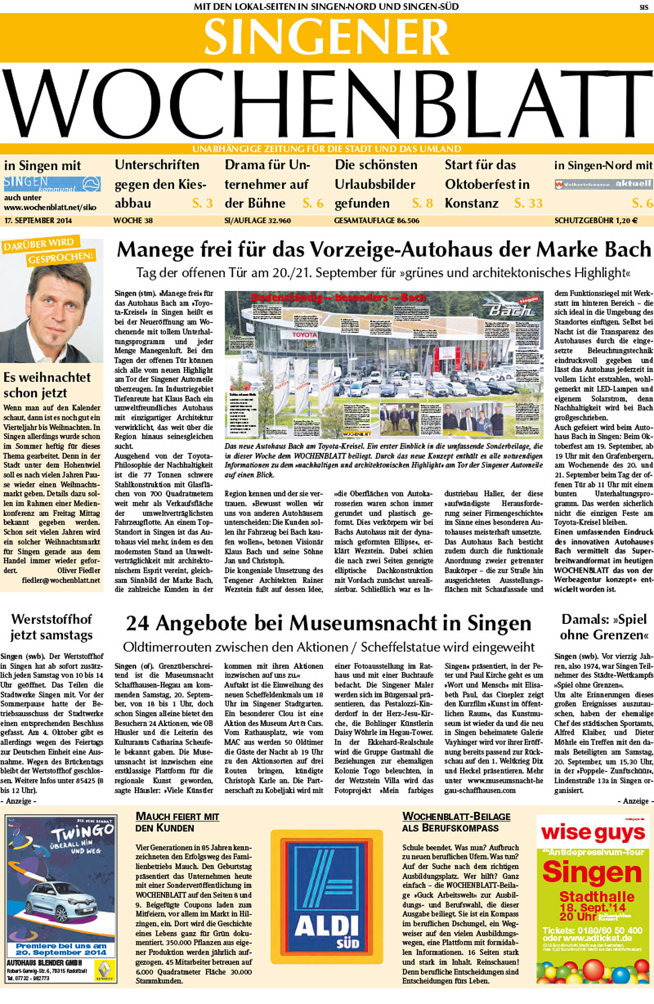 Ausgabe 38 vom 17. September 2014