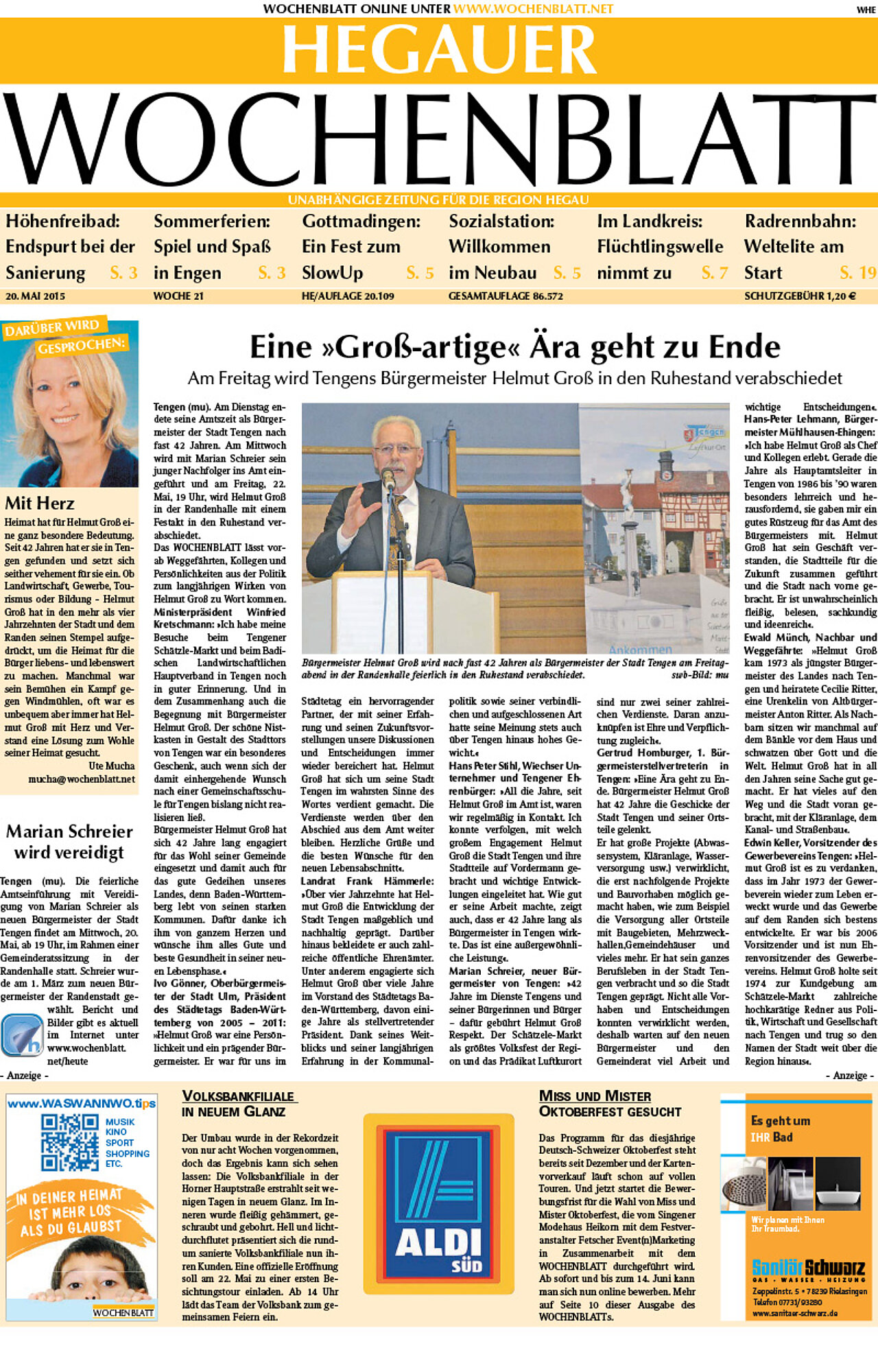 Ausgabe 21 vom 20. Mai 2015