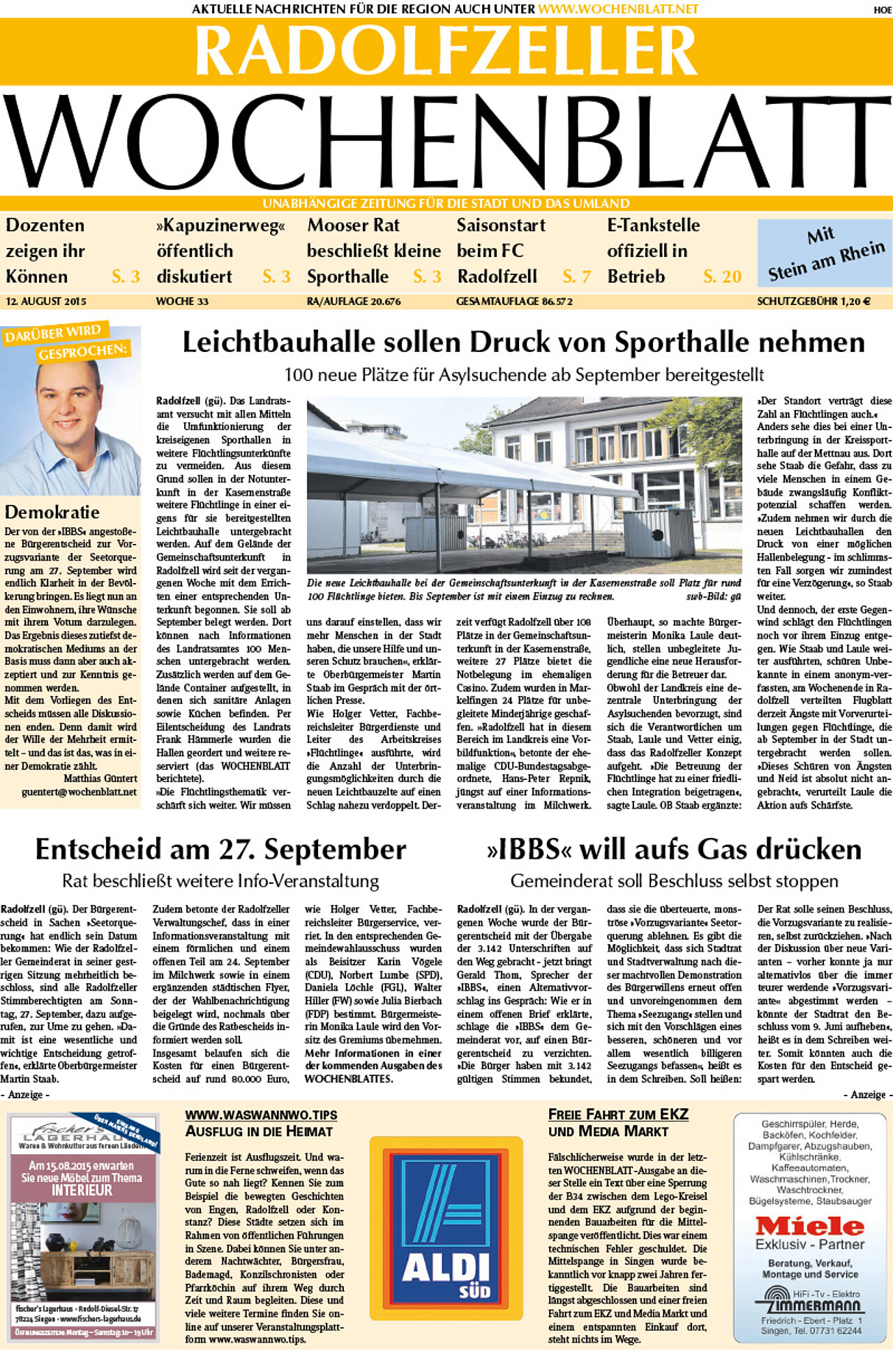 Ausgabe 33 vom 12. August 2015