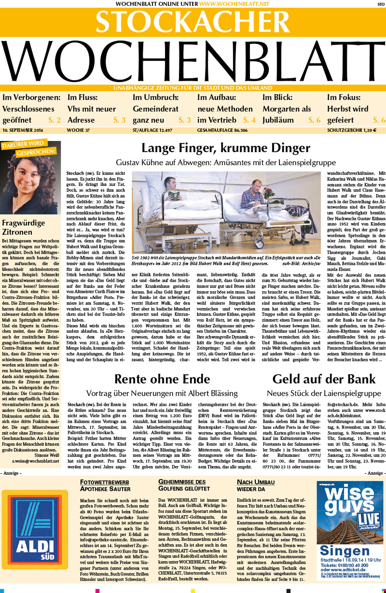 Ausgabe 37 vom 10. September 2014