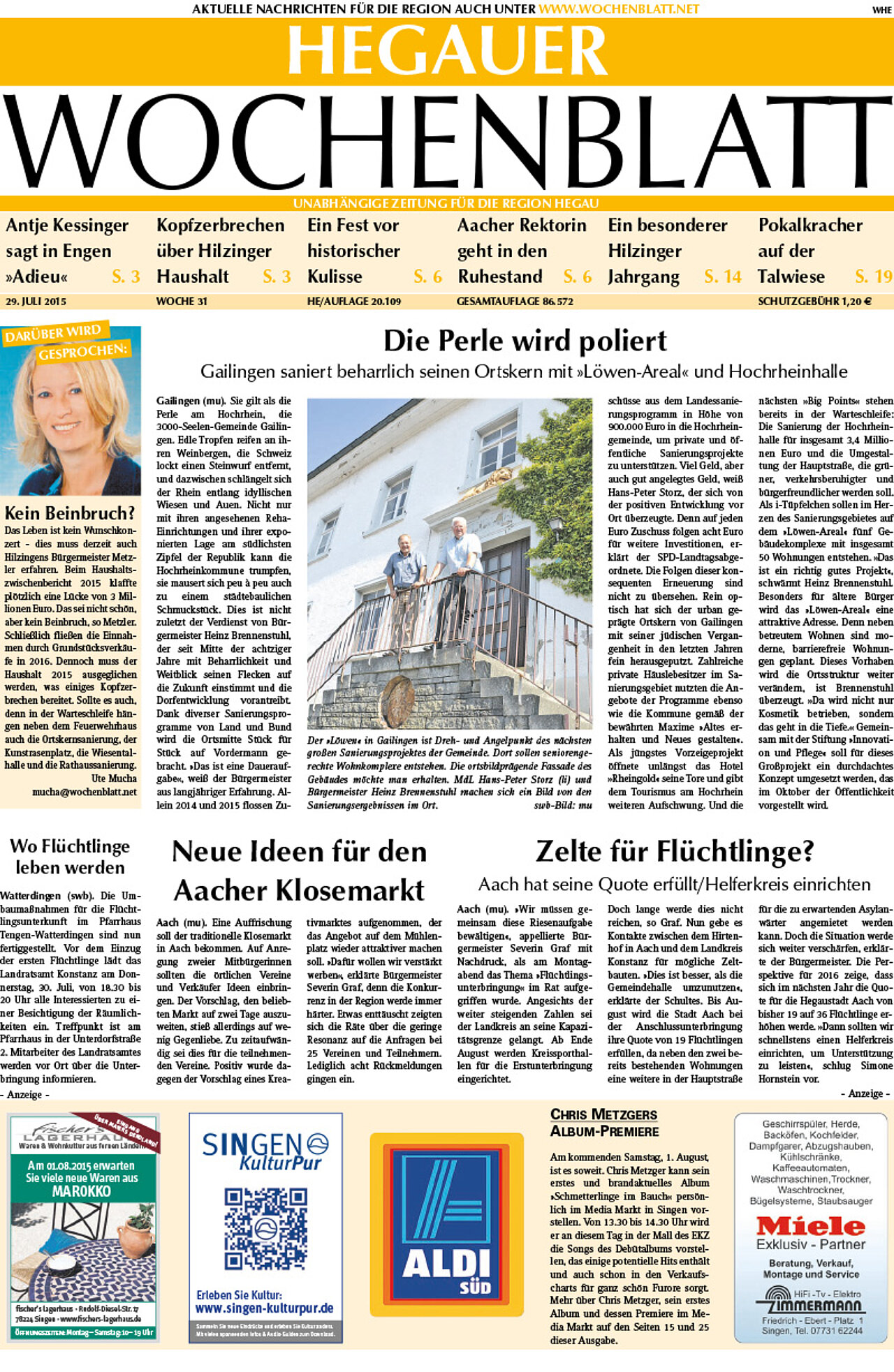 Ausgabe 31 vom 29. Juli 2015