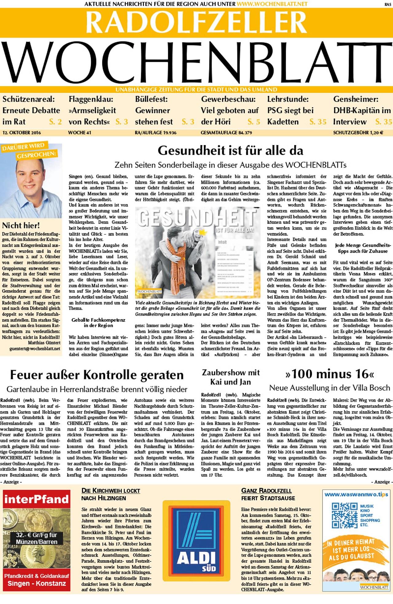 Ausgabe 41 vom 12. Oktober 2016