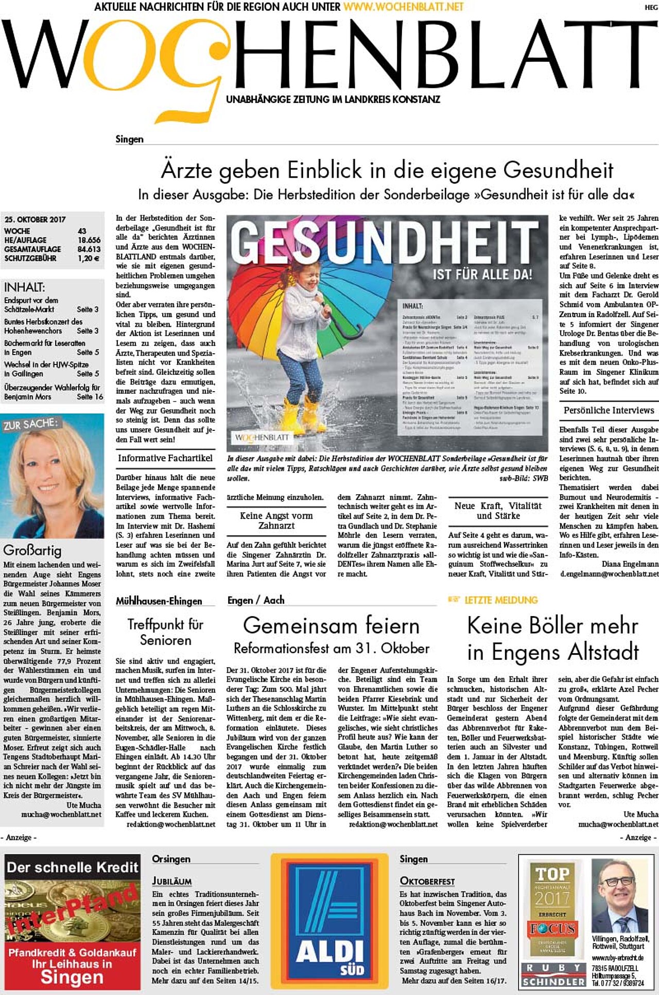 Ausgabe 43 vom 25. Oktober 2017