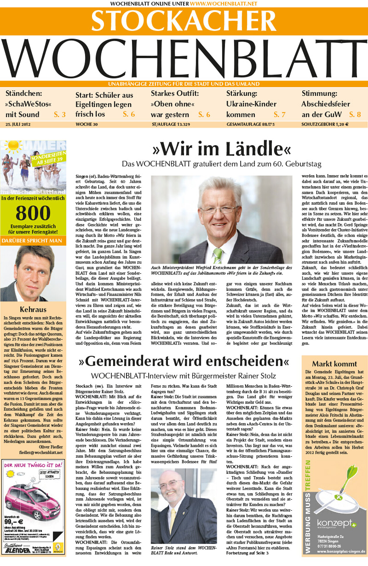 Ausgabe 30 vom 25. Juli 2012