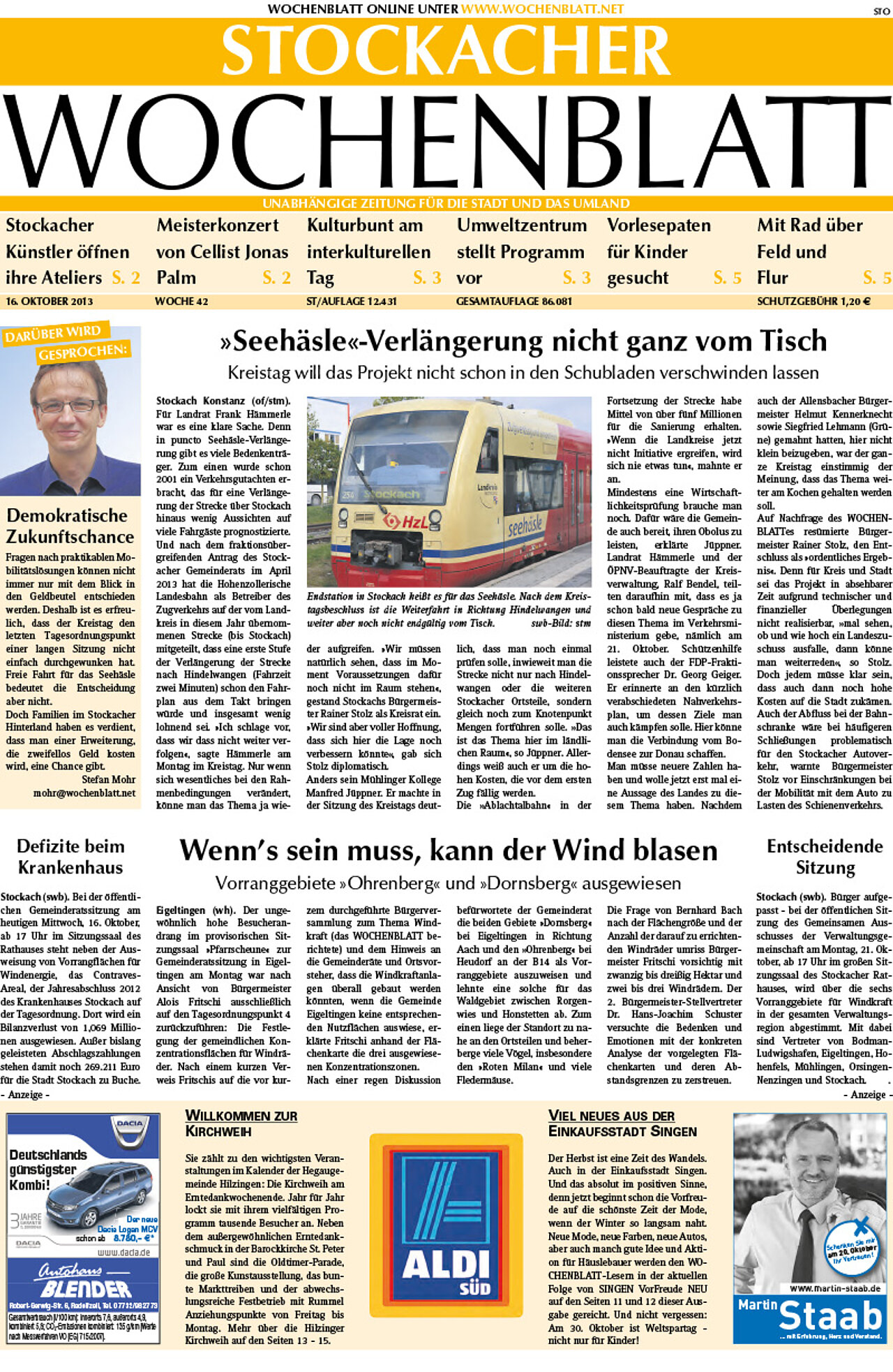 Ausgabe 42 vom 16. Oktober 2013