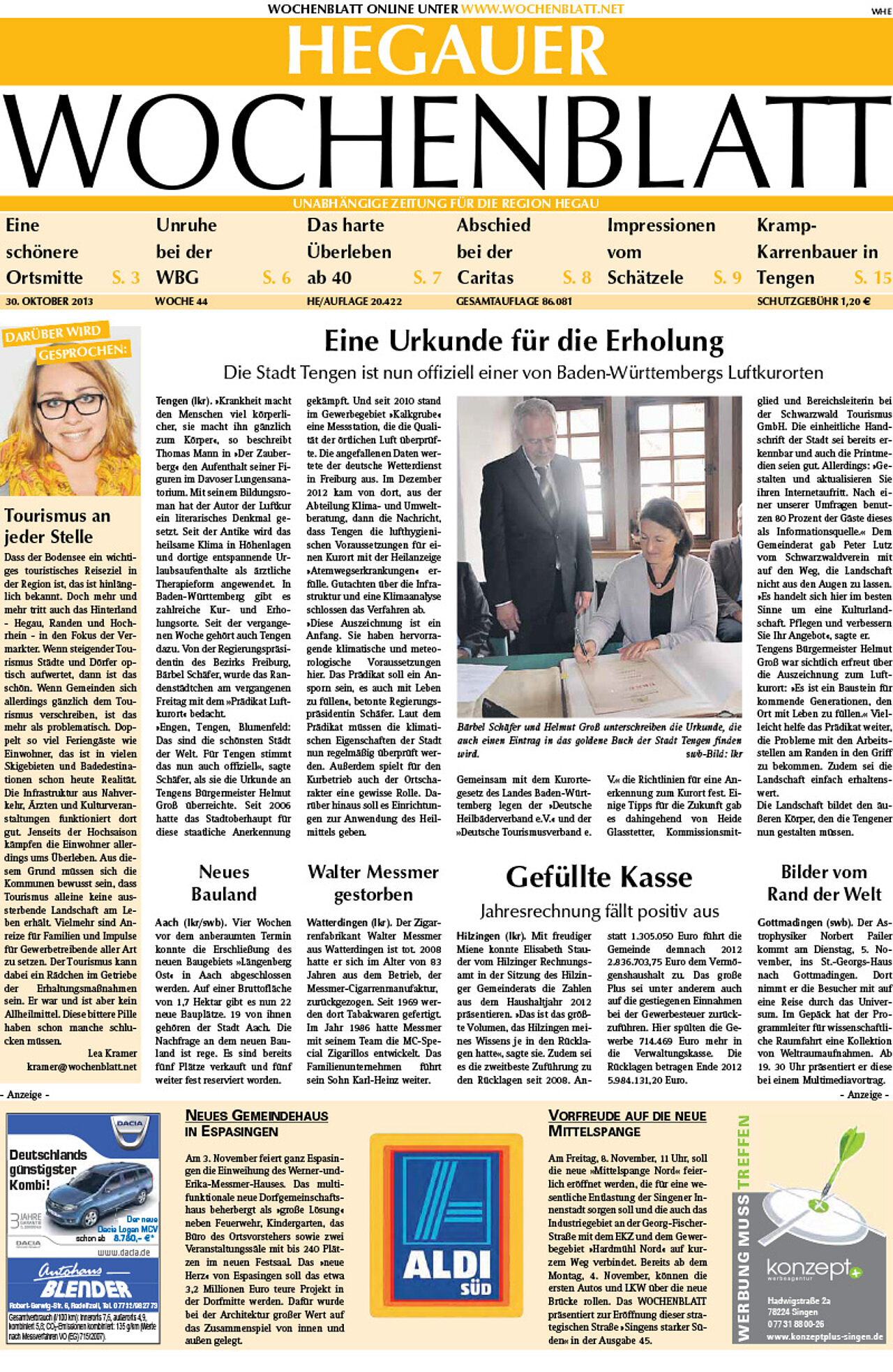 Ausgabe 44 vom 30. Oktober 2013