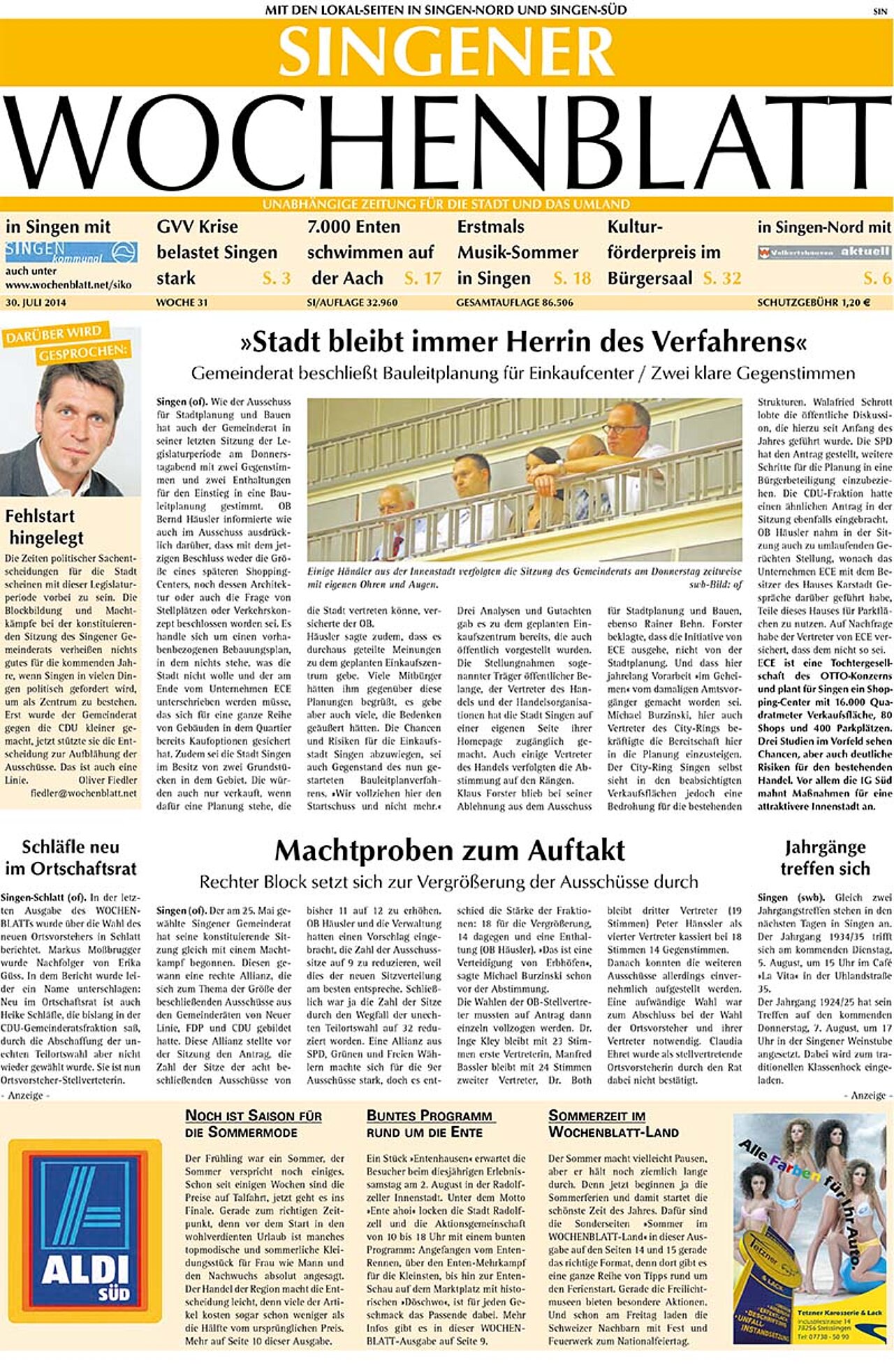 Ausgabe 31 vom 30. Juli 2014