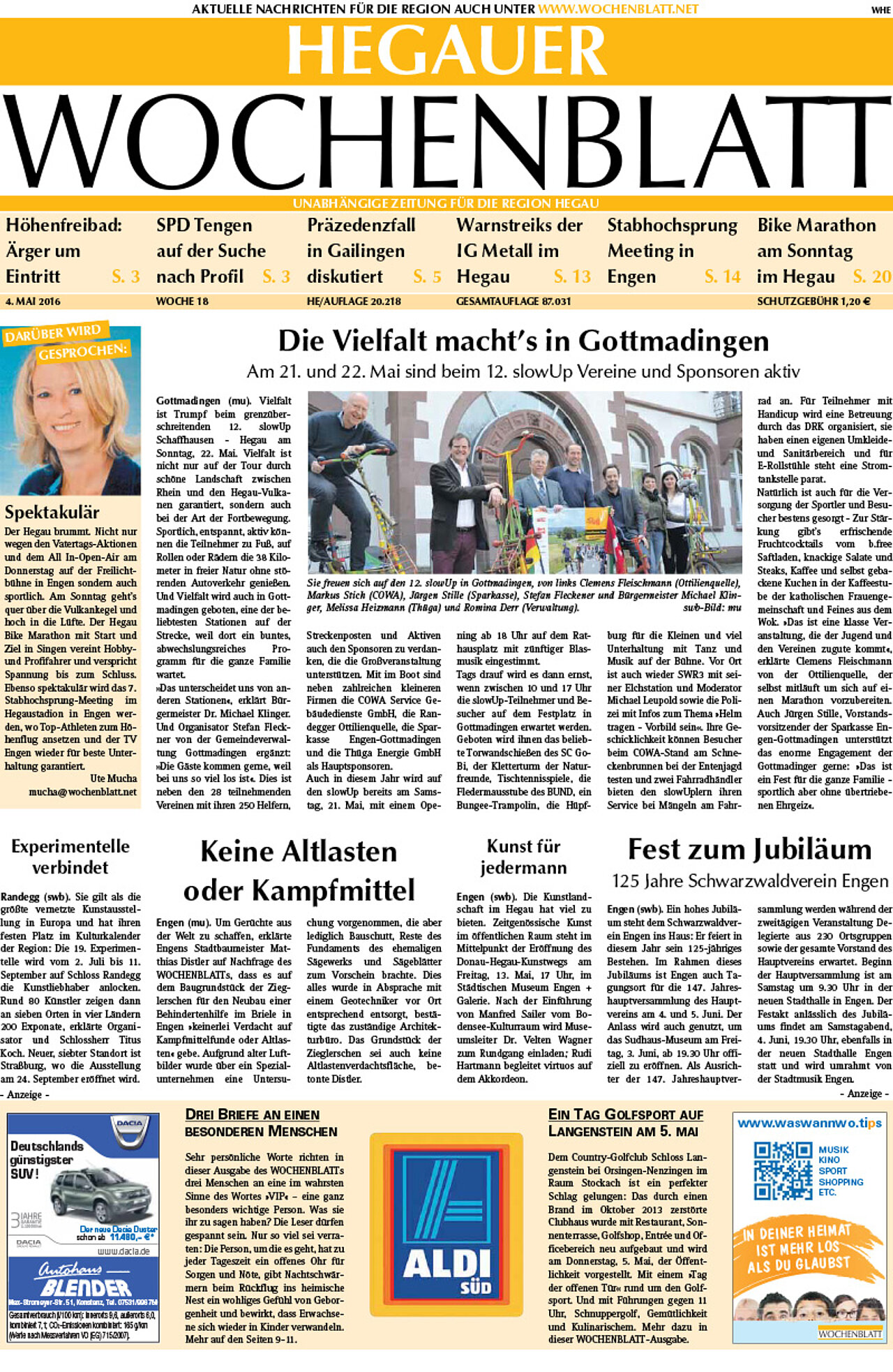 Ausgabe 18 vom 04. Mai 2016