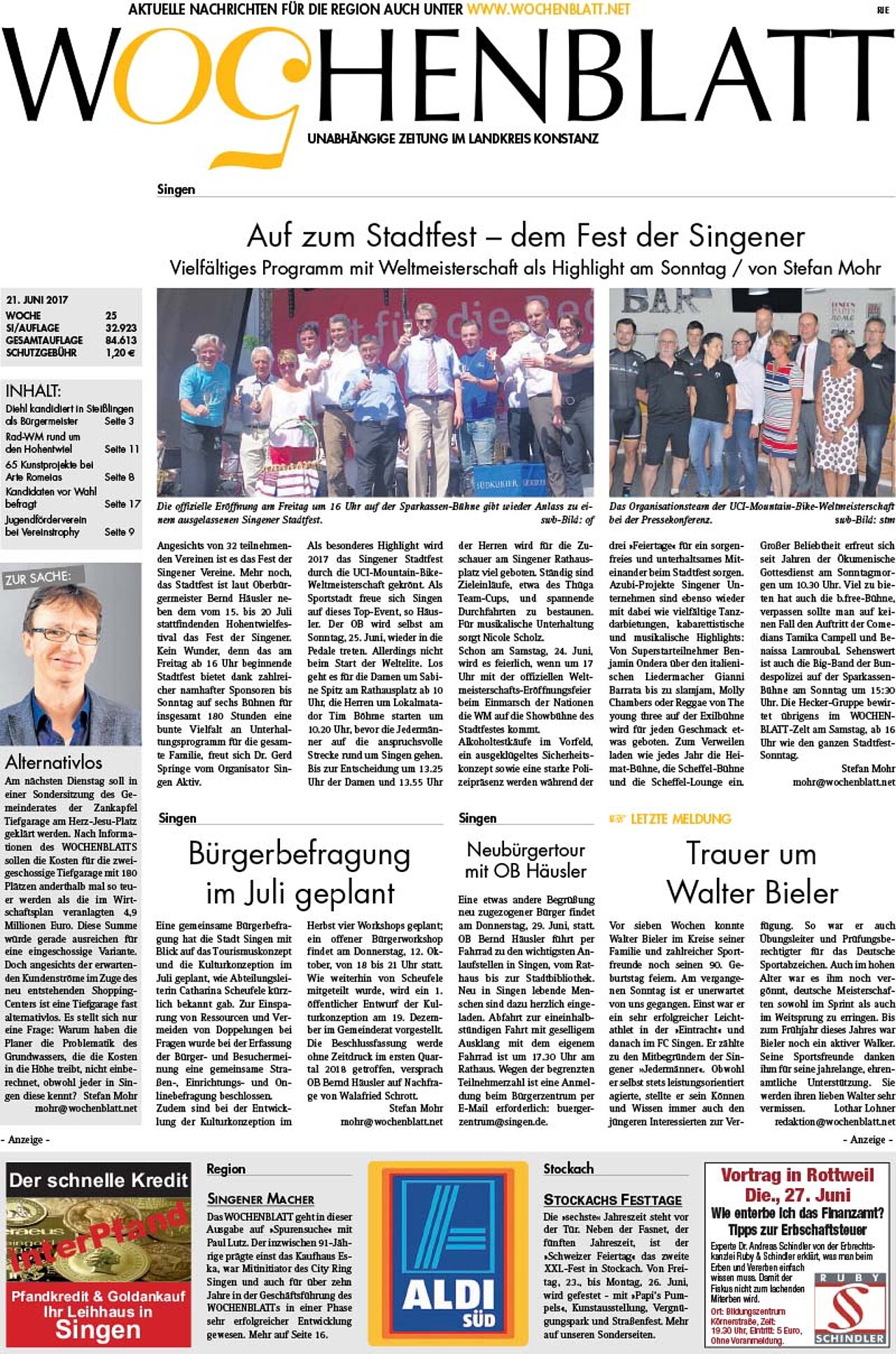 Ausgabe 25 vom 21. Juni 2017