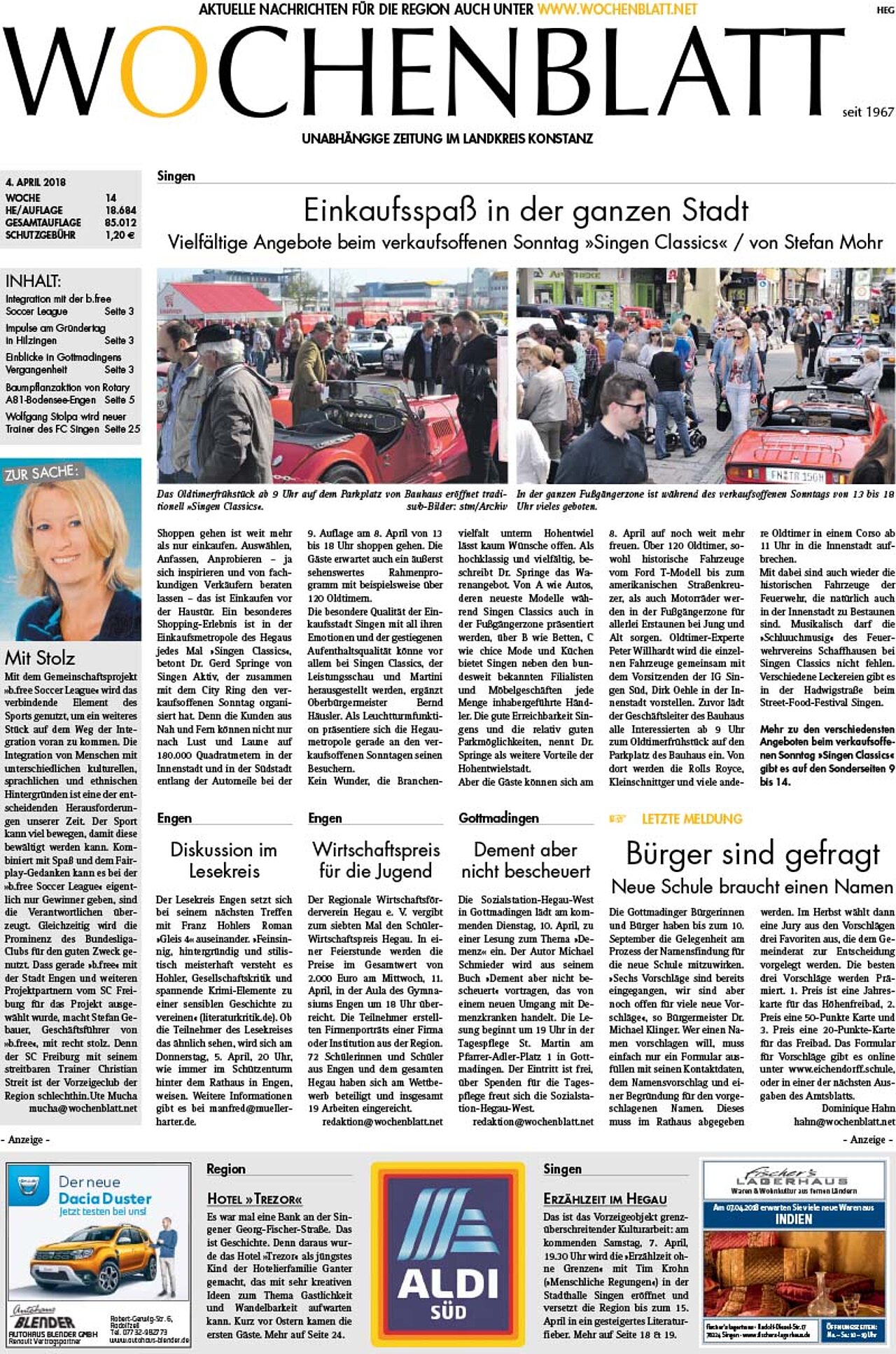 Ausgabe 14 vom 04. April 2018