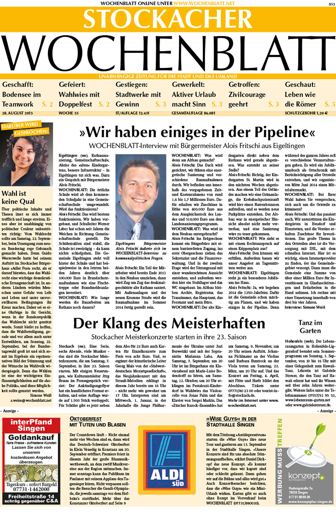 Ausgabe 35 vom 28. August 2013