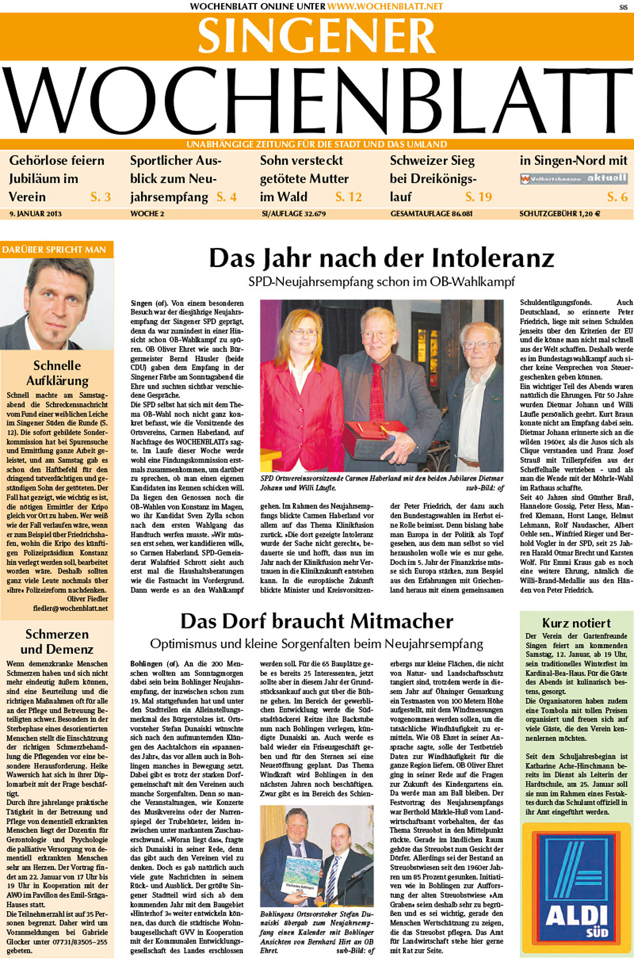 Ausgabe 02 vom 09. Januar 2013