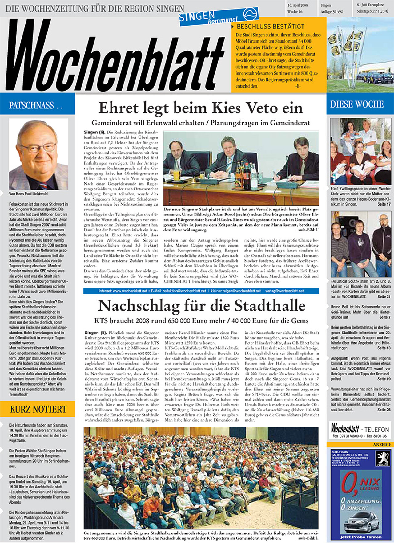 Ausgabe 16 vom 16. April 2008
