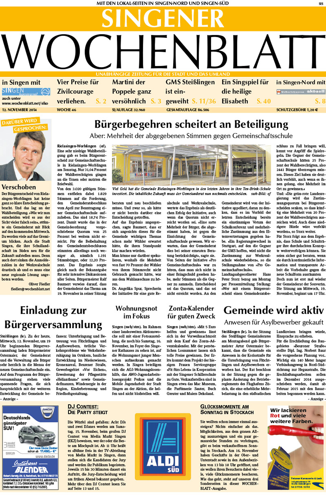 Ausgabe 46 vom 12. November 2014