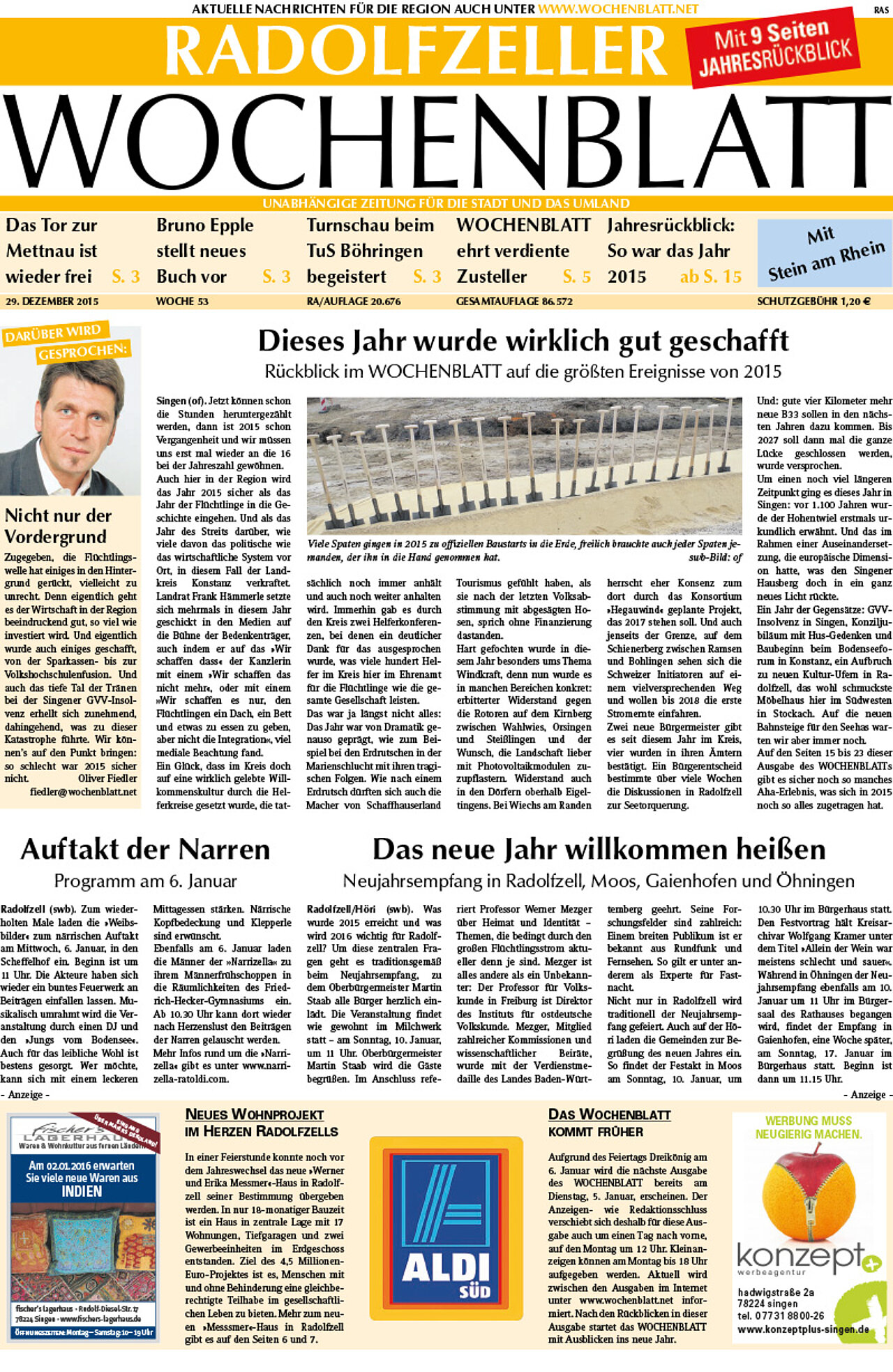 Ausgabe 53 vom 29. Dezember 2015