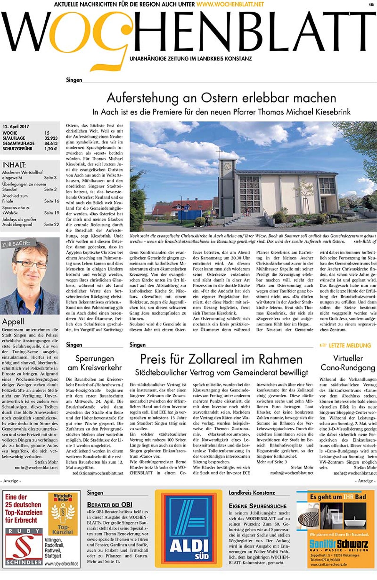 Ausgabe 15 vom 12. April 2017